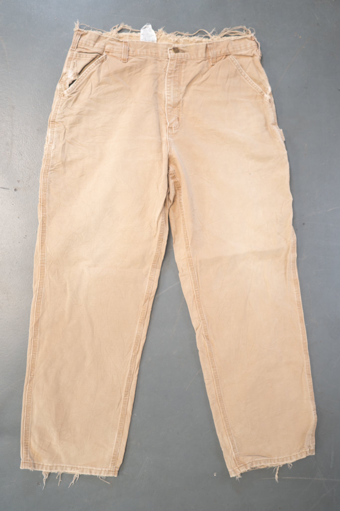 True Vintage Carhartt Carpenter Trousers – Tan, w35,L31 Regular (1990s)