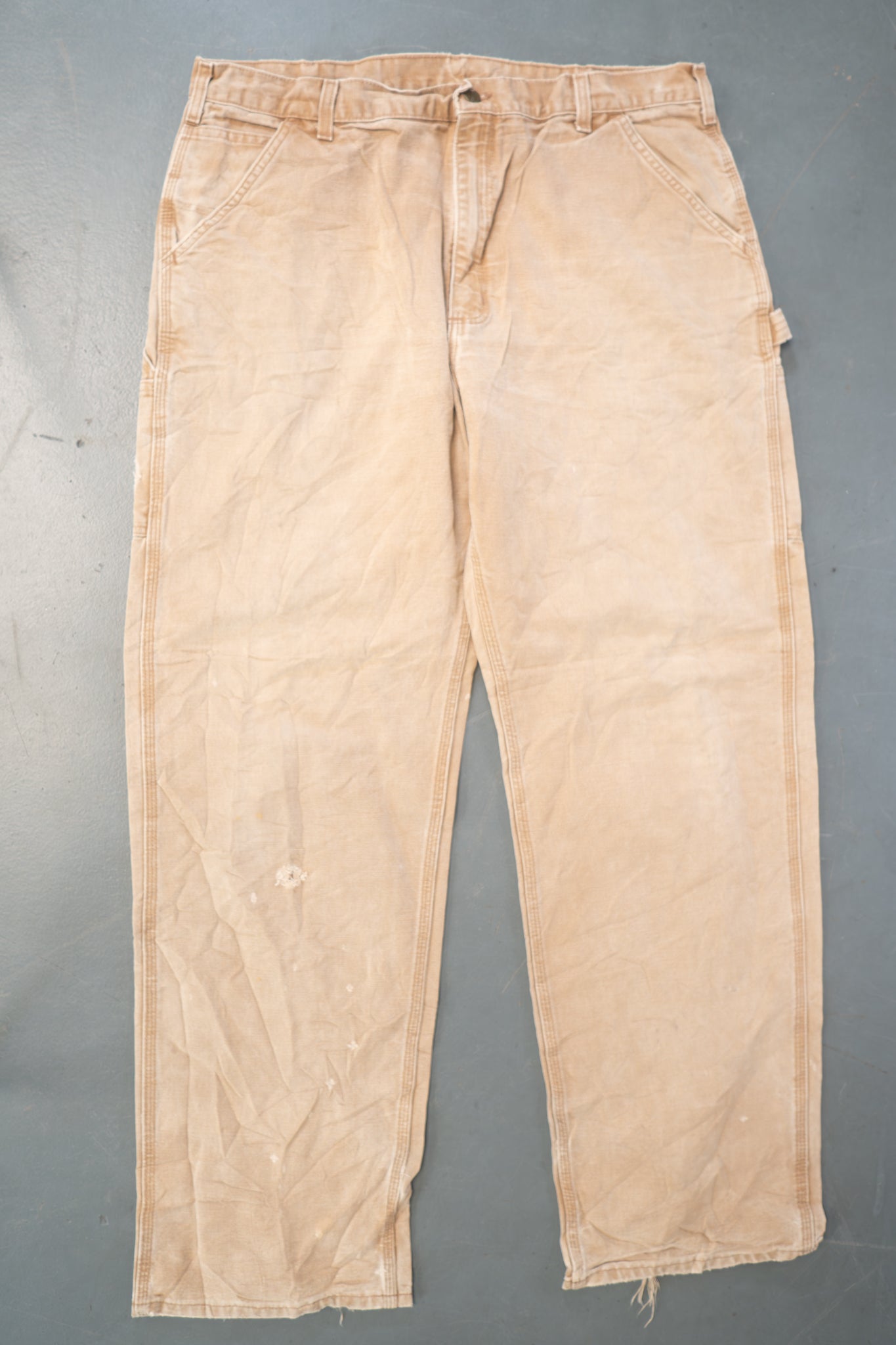 True Vintage Carhartt Carpenter Trousers – Tan, w38,L31 Regular (1990s)