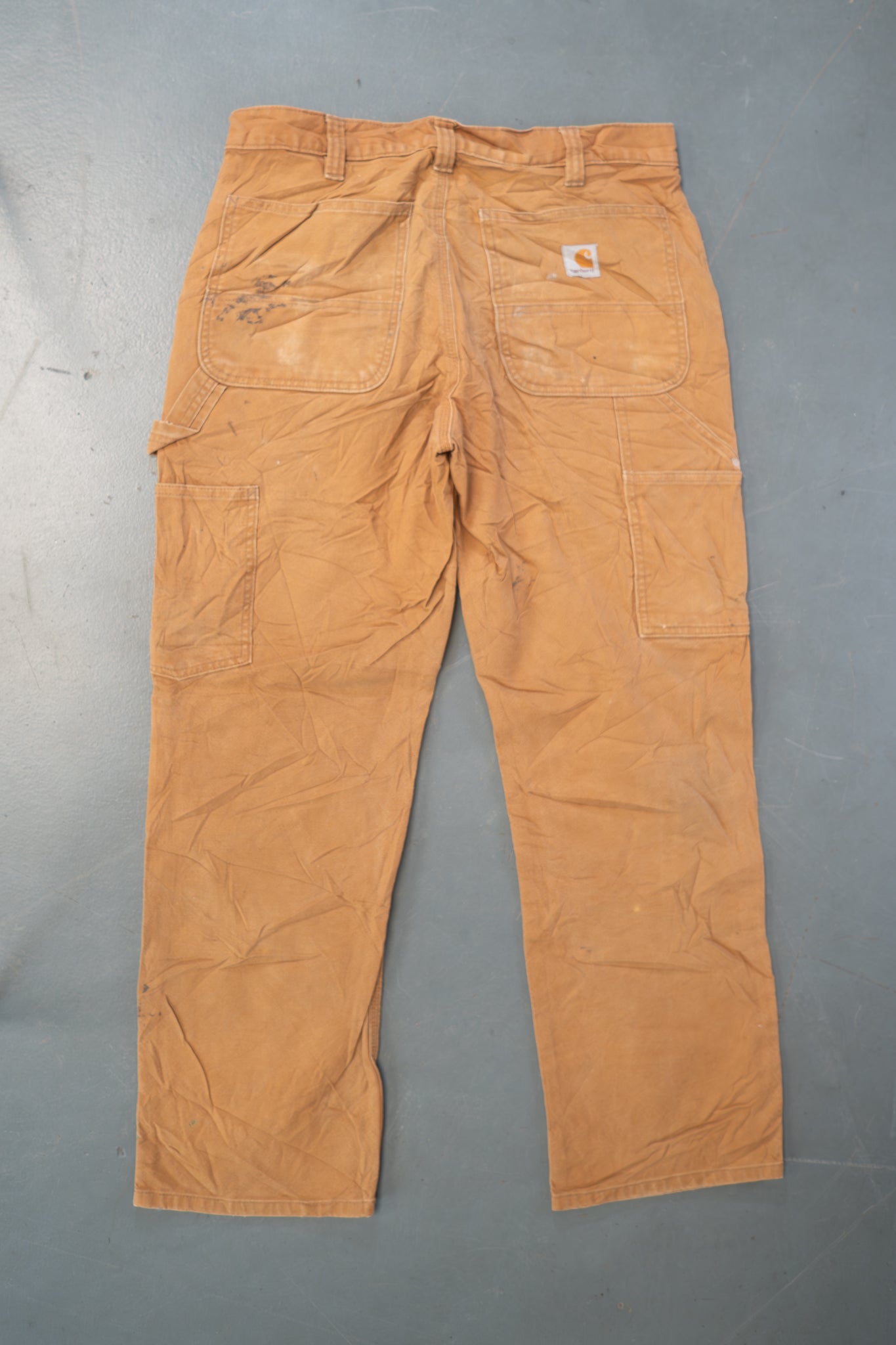 True Vintage Carhartt Carpenter Trousers - Double knee – Tan, w32,L29 Regular (1990s)