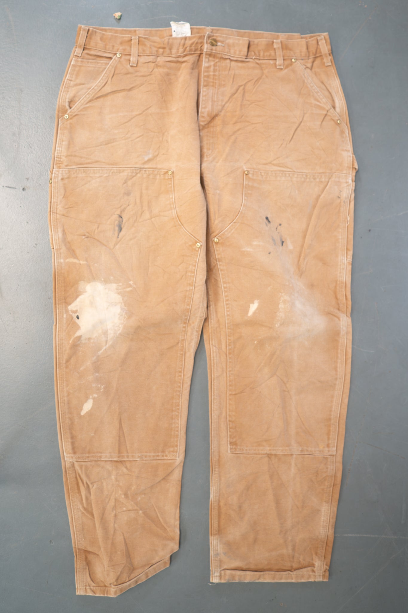 True Vintage Carhartt Carpenter Trousers - Double knee – Tan, w40,L31 Regular (1990s)