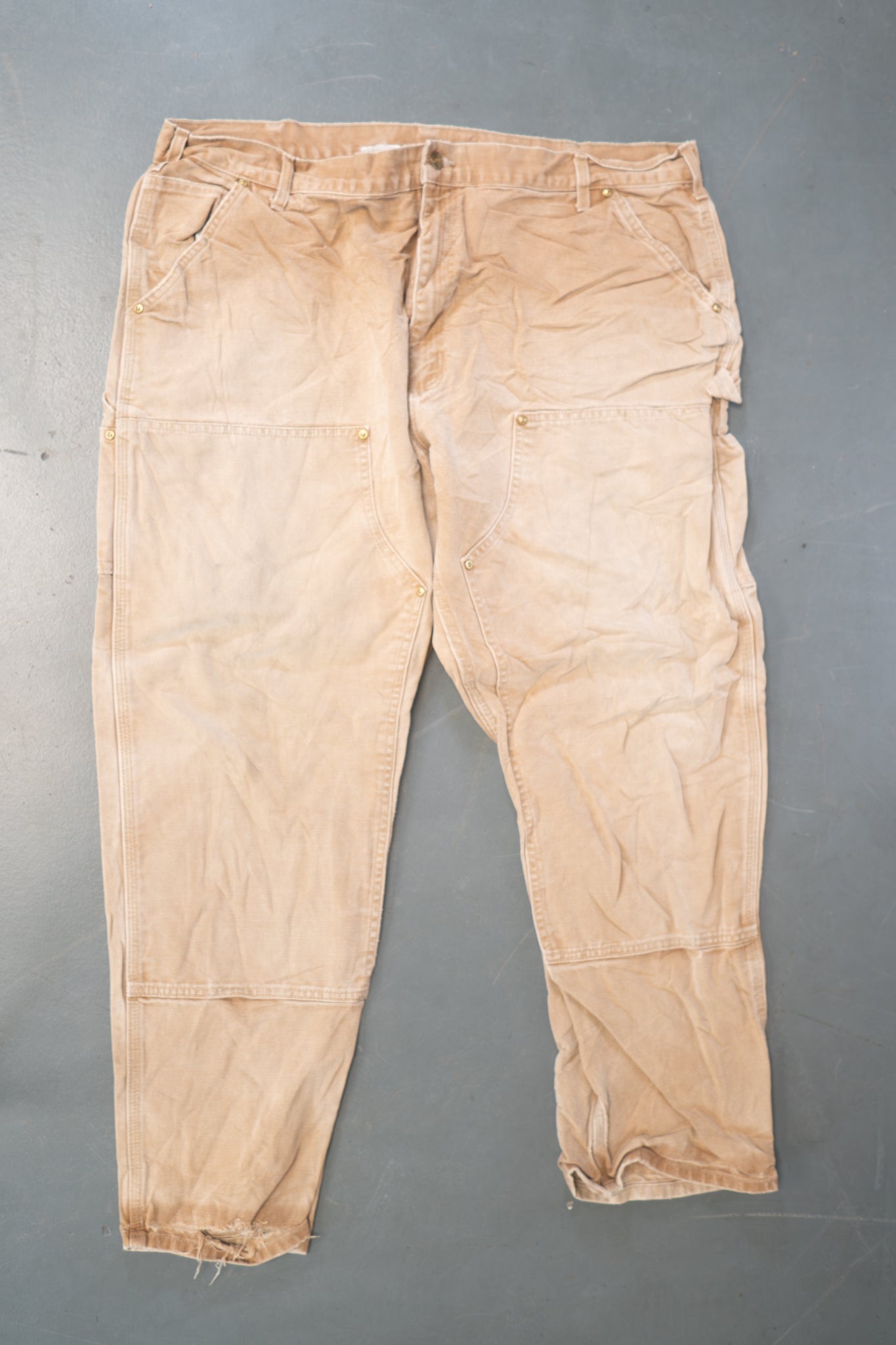 True Vintage Carhartt Carpenter Trousers - Double knee  – Tan, w39,L28 Regular (1990s)