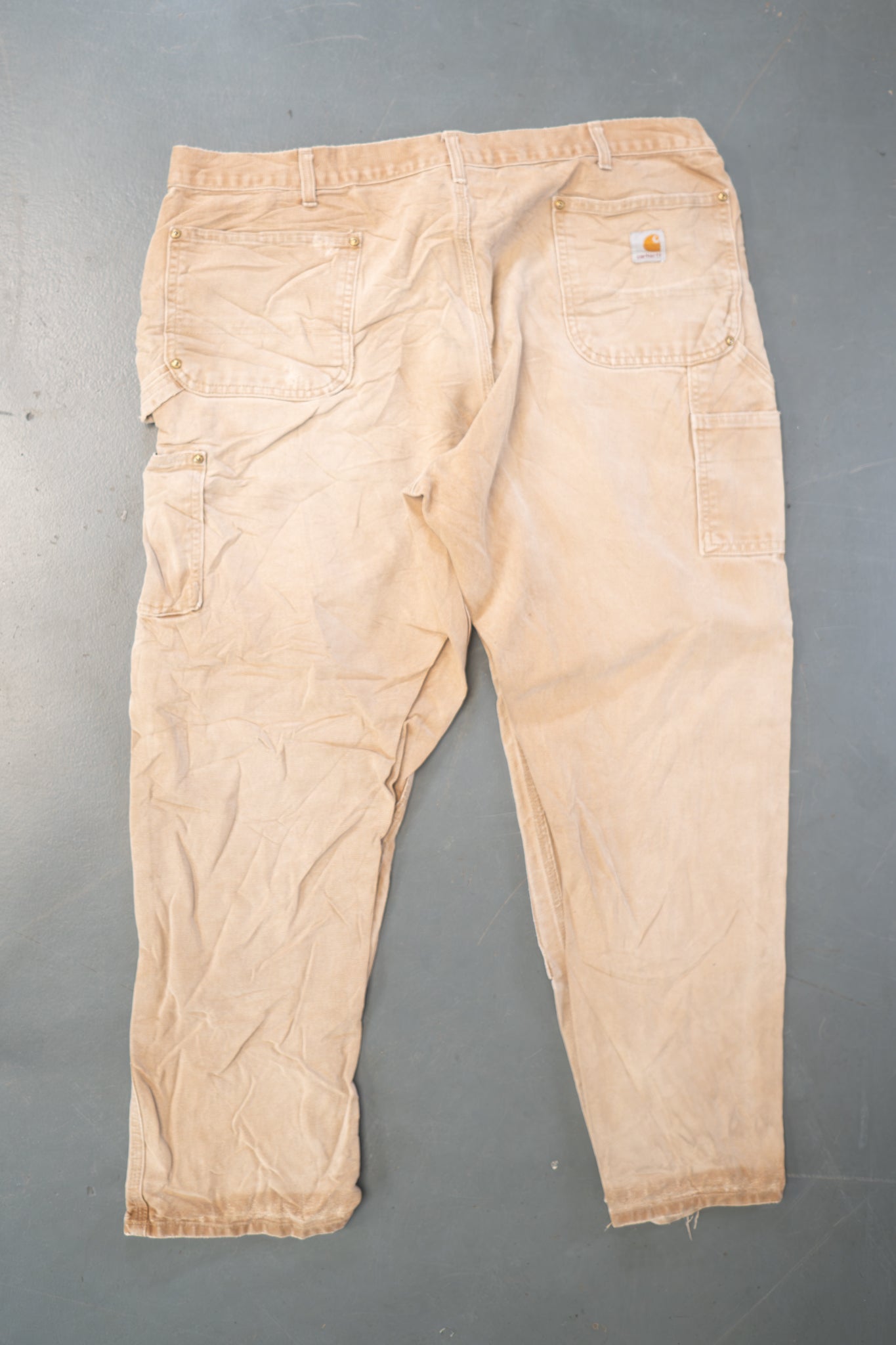 True Vintage Carhartt Carpenter Trousers - Double knee  – Tan, w39,L28 Regular (1990s)