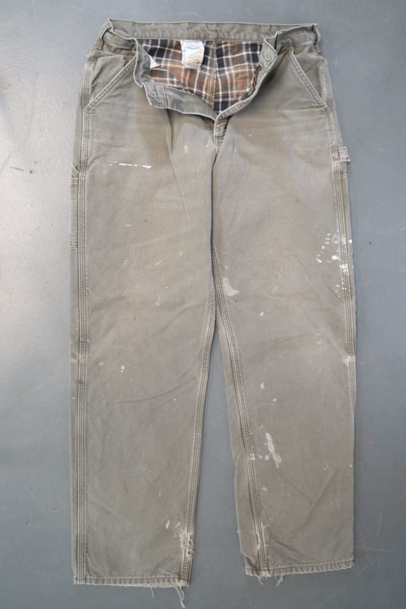 True Vintage Carhartt Carpenter Trousers - Insulated – Beige, w33,L32 Regular (1990s)