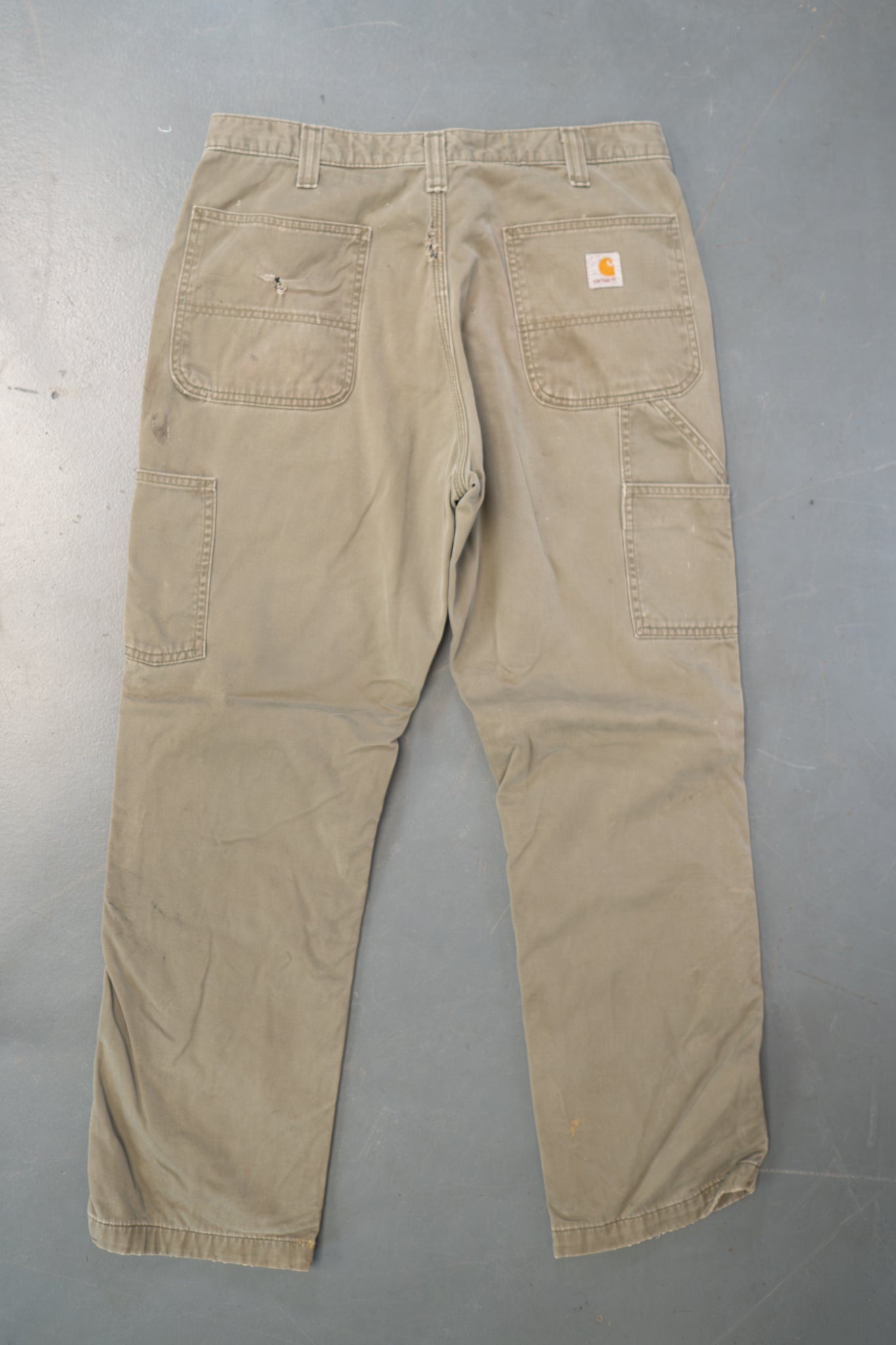 True Vintage Carhartt Carpenter Trousers - Insulated – Beige, w32,L29 Regular (1990s)