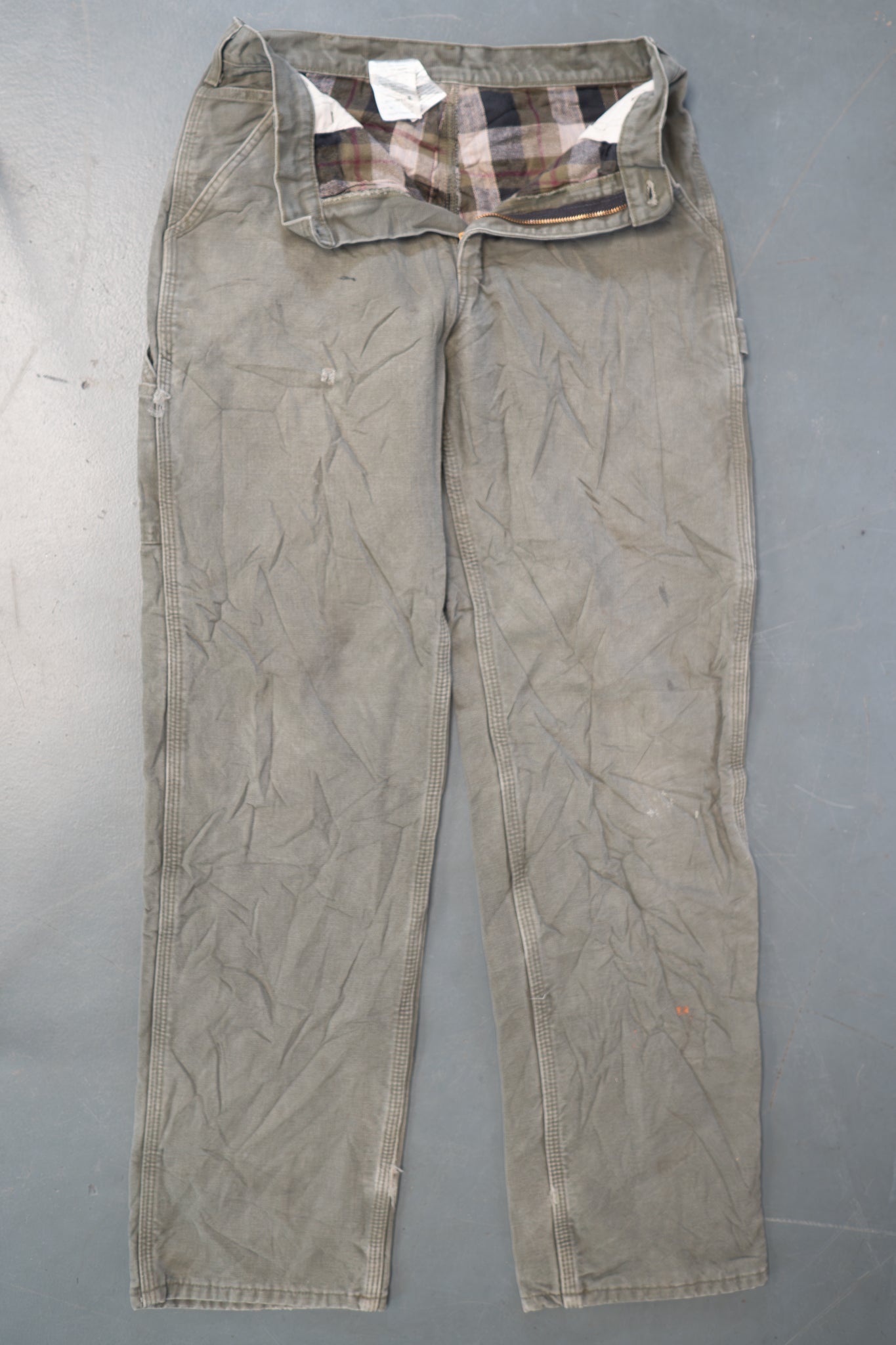 True Vintage Carhartt Carpenter Trousers - Insulated – Beige, w30,L34 Regular (1990s)