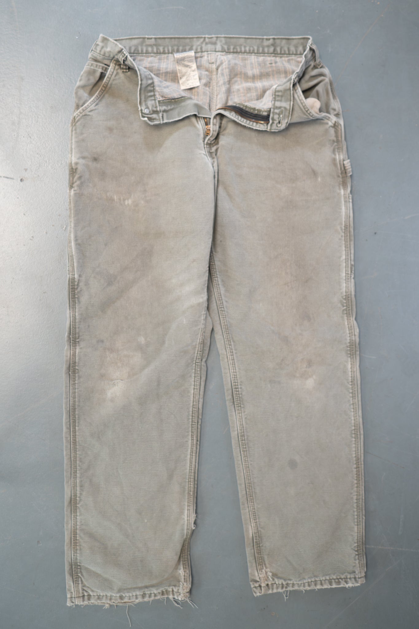 True Vintage Carhartt Carpenter Trousers - Insulated – Beige, w33,L32 Regular (1990s)