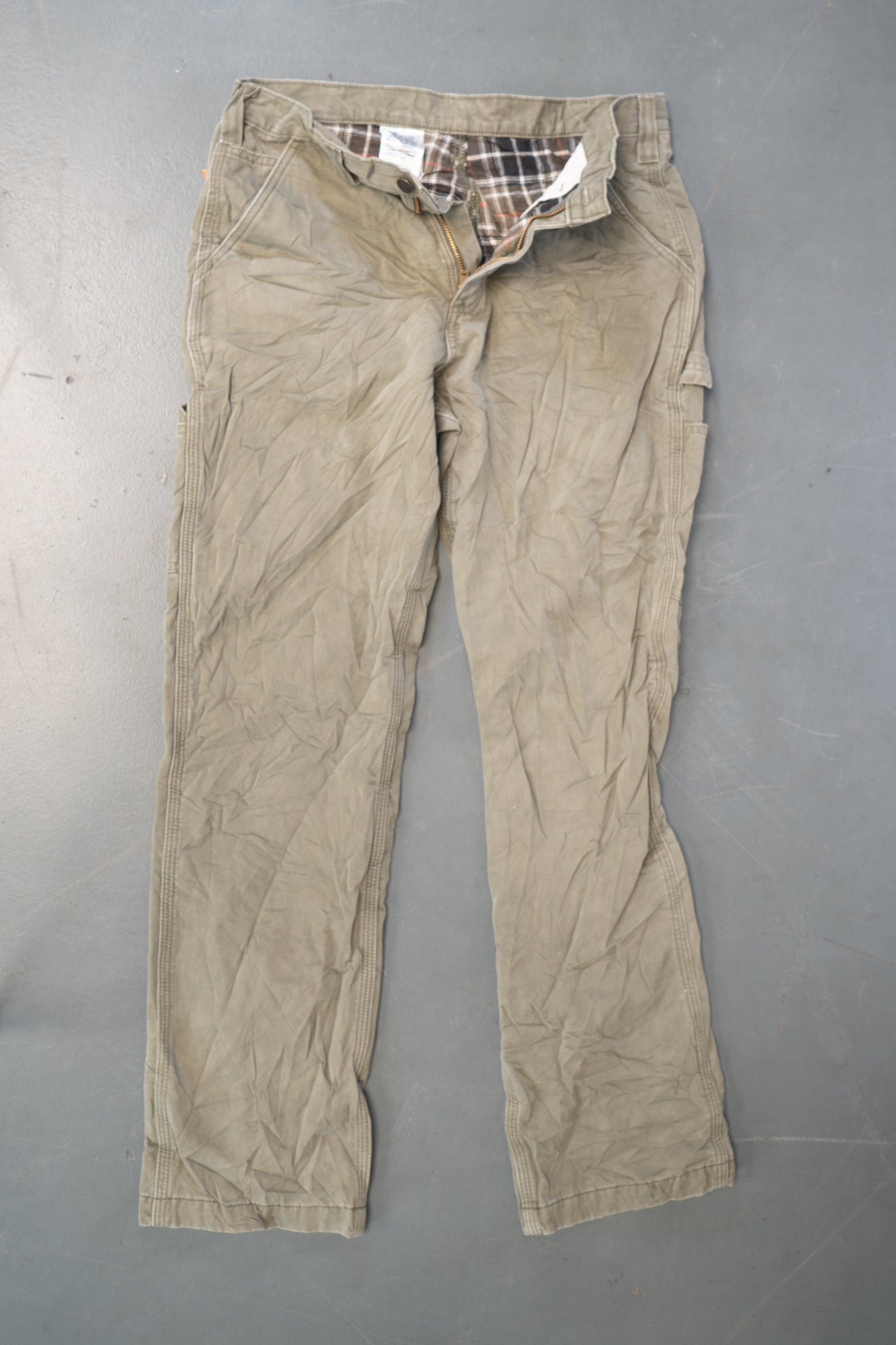 True Vintage Carhartt Carpenter Trousers - Insulated – Beige, w30,L31 Regular (1990s)
