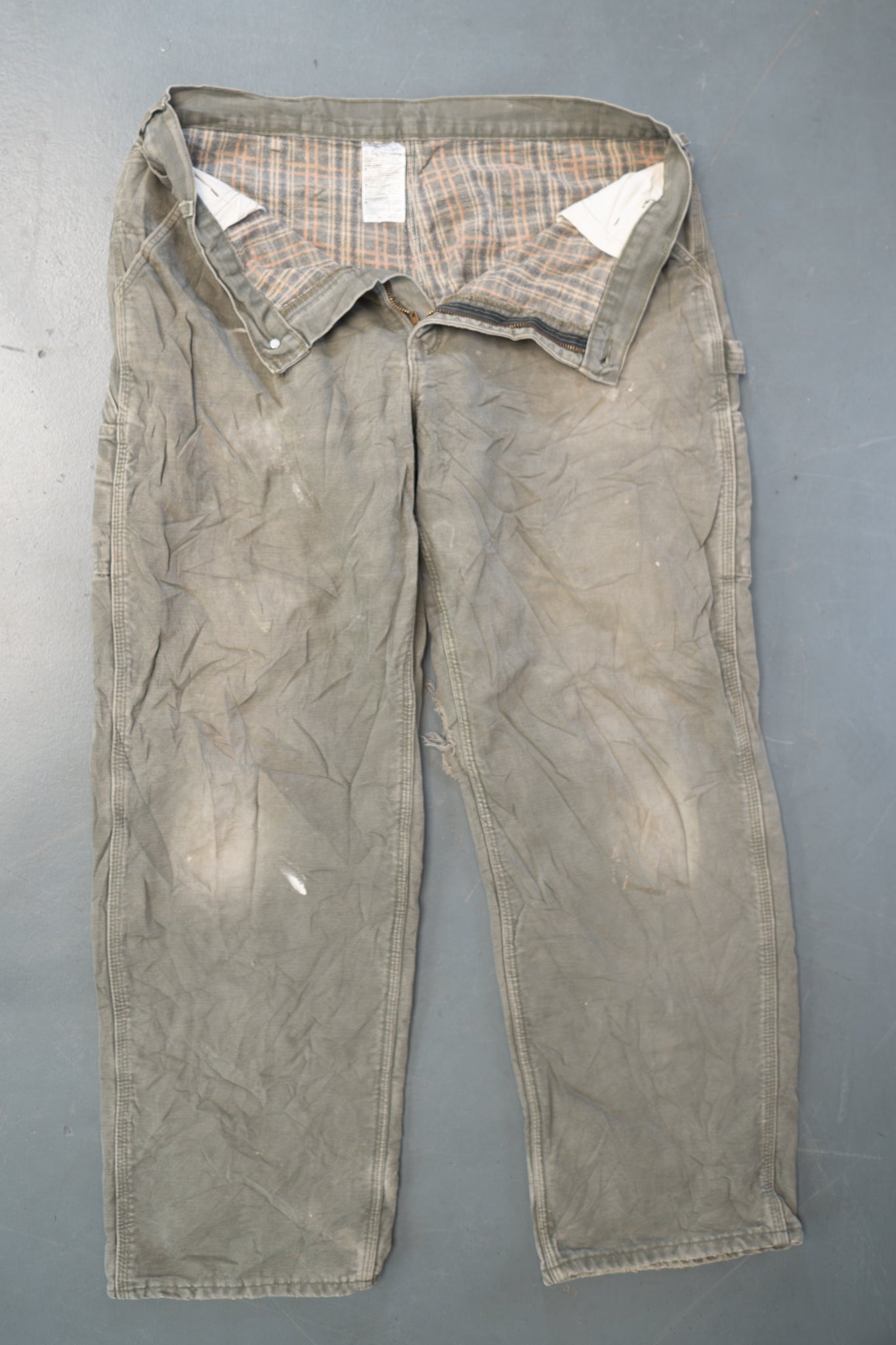 True Vintage Carhartt Carpenter Trousers - Insulated – Beige, w36,L31 Regular (1990s)