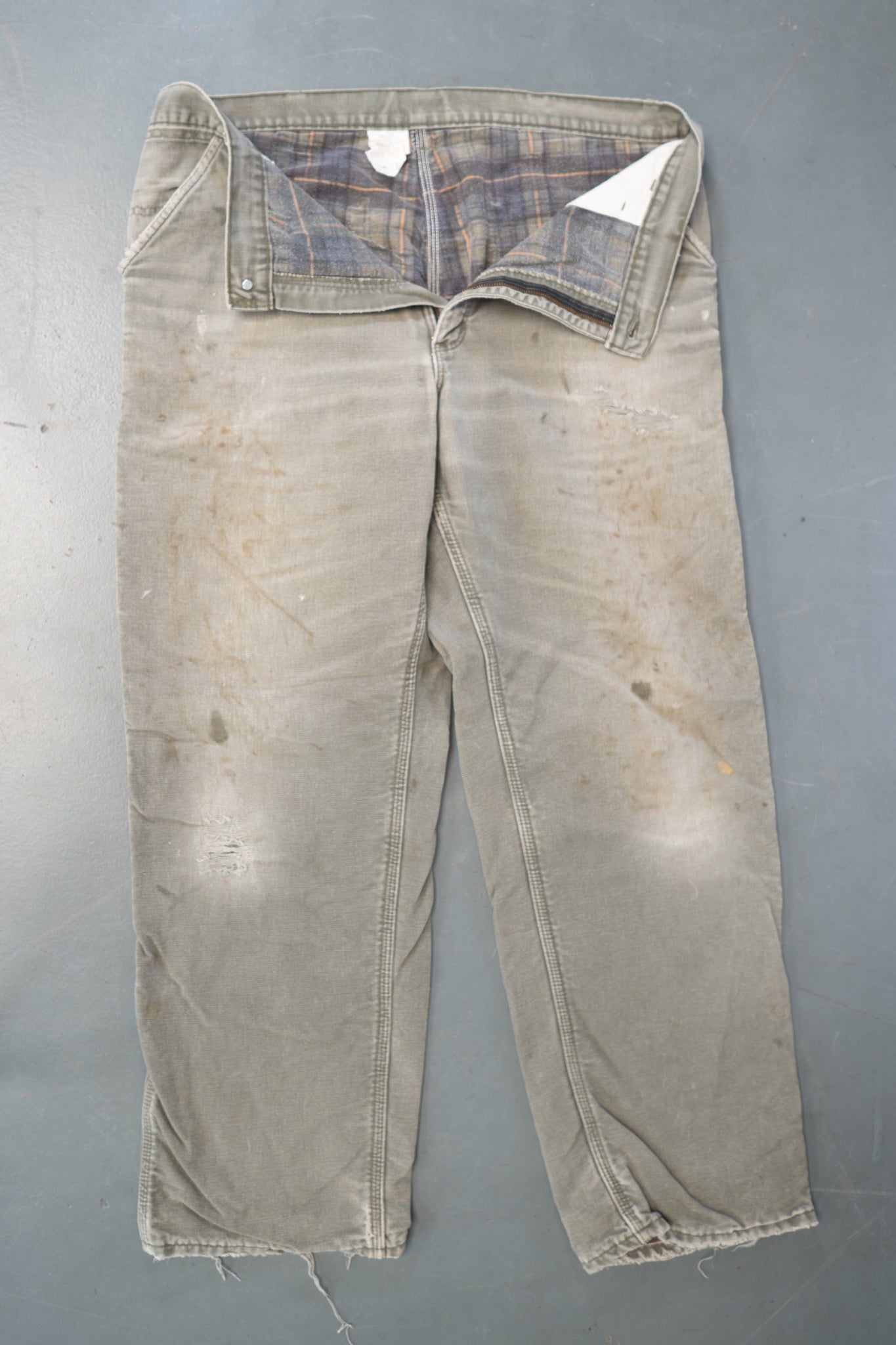 True Vintage Carhartt Carpenter Trousers - Insulated – Beige, w36,L30 Regular (1990s)