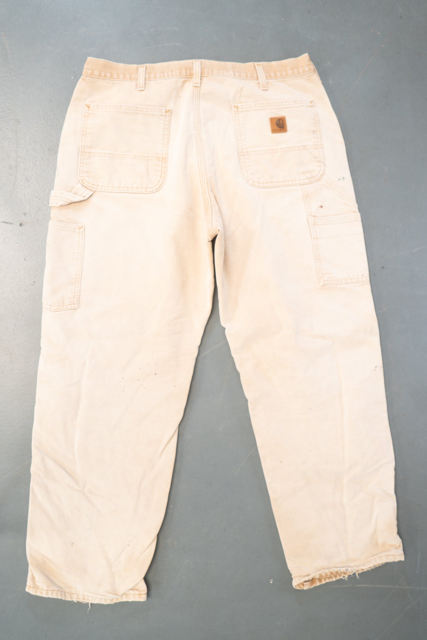 True Vintage Carhartt Carpenter Trousers - Insulated – Tan, w33,L28 Regular (1990s)