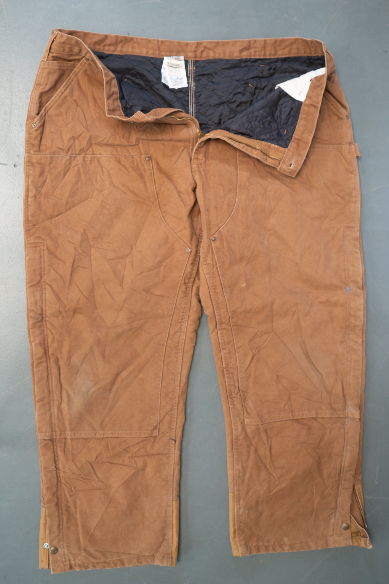 True Vintage Carhartt Carpenter Trousers - Insulated – Tan, w44,L29 Regular (1990s)