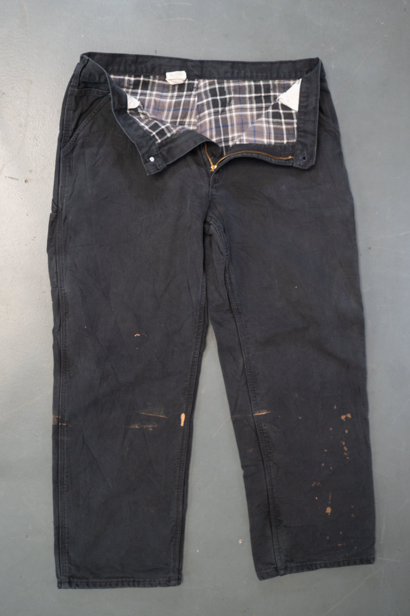 True Vintage Carhartt Carpenter Trousers - Insulated – Black, w36,L30 Regular (1990s)