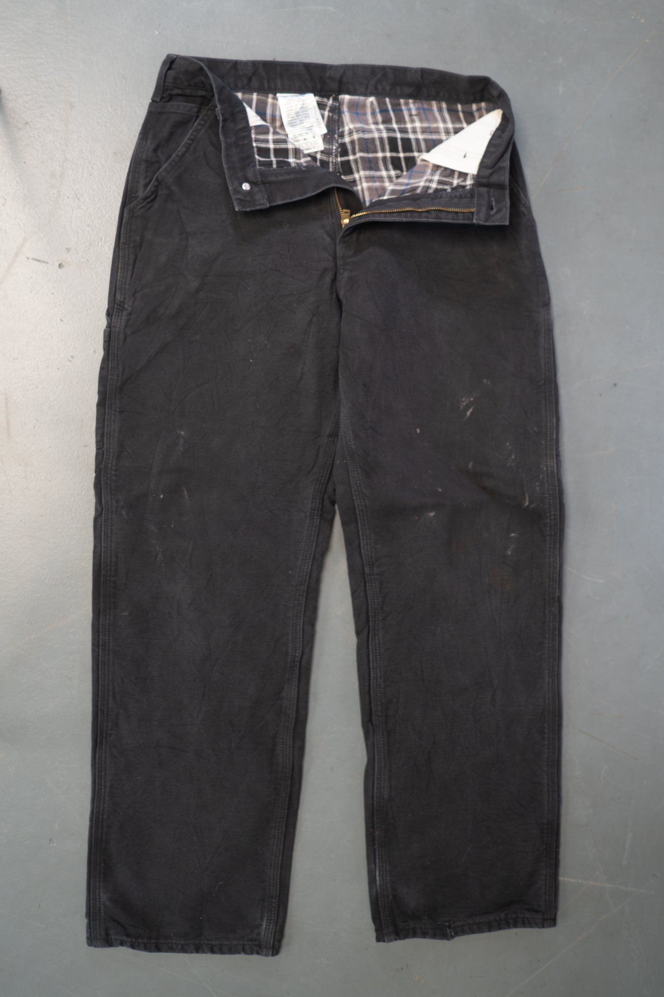 True Vintage Carhartt Carpenter Trousers - Insulated – Black, w31,L31 Regular (1990s)