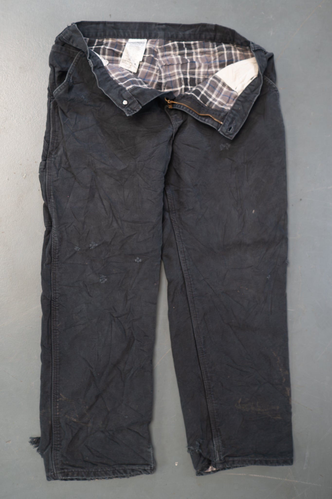 True Vintage Carhartt Carpenter Trousers - Insulated – Black, w34,L29 Regular (1990s)