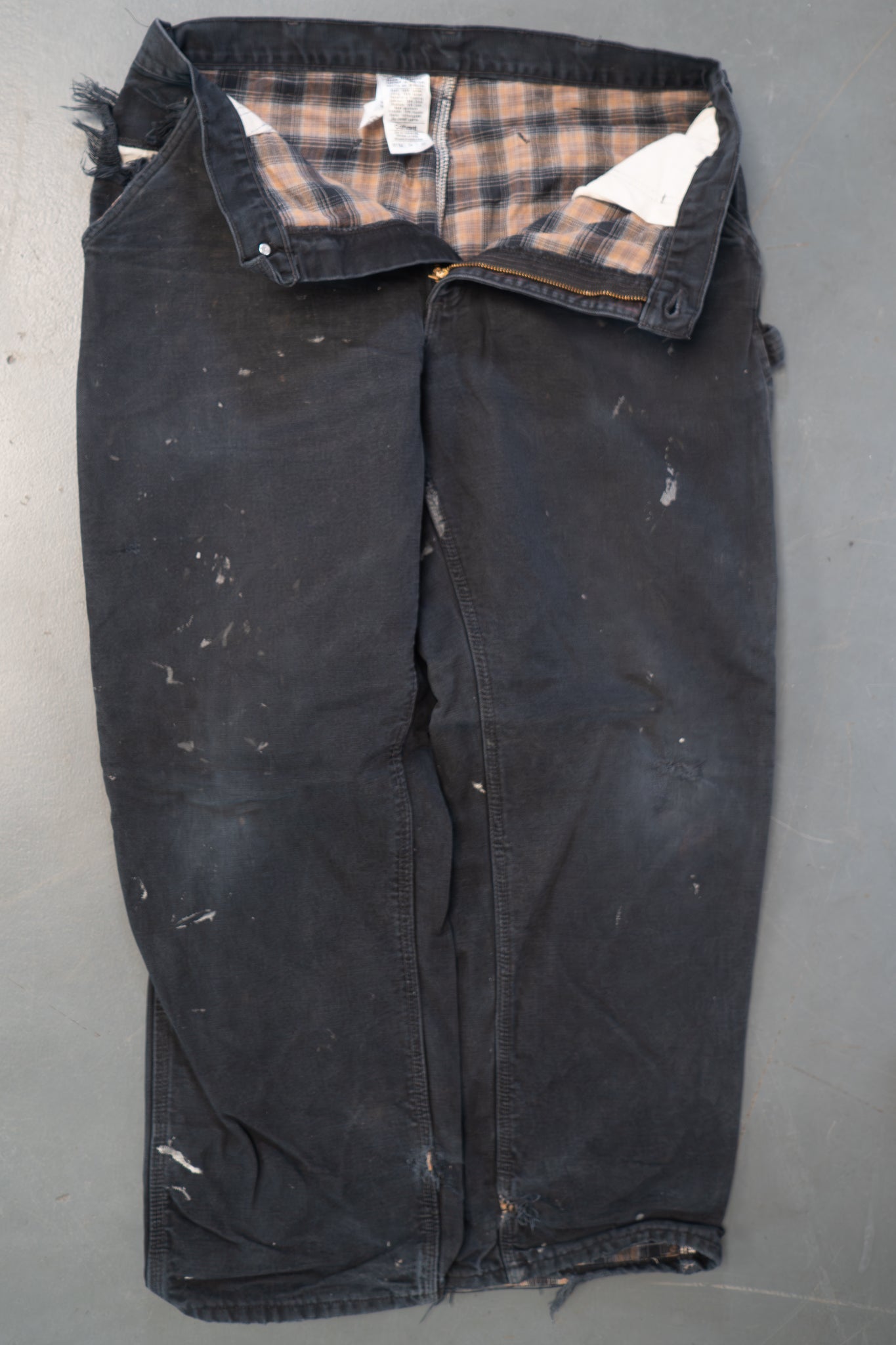 True Vintage Carhartt Carpenter Trousers - Insulated – Black, w34,L30 Regular (1990s)