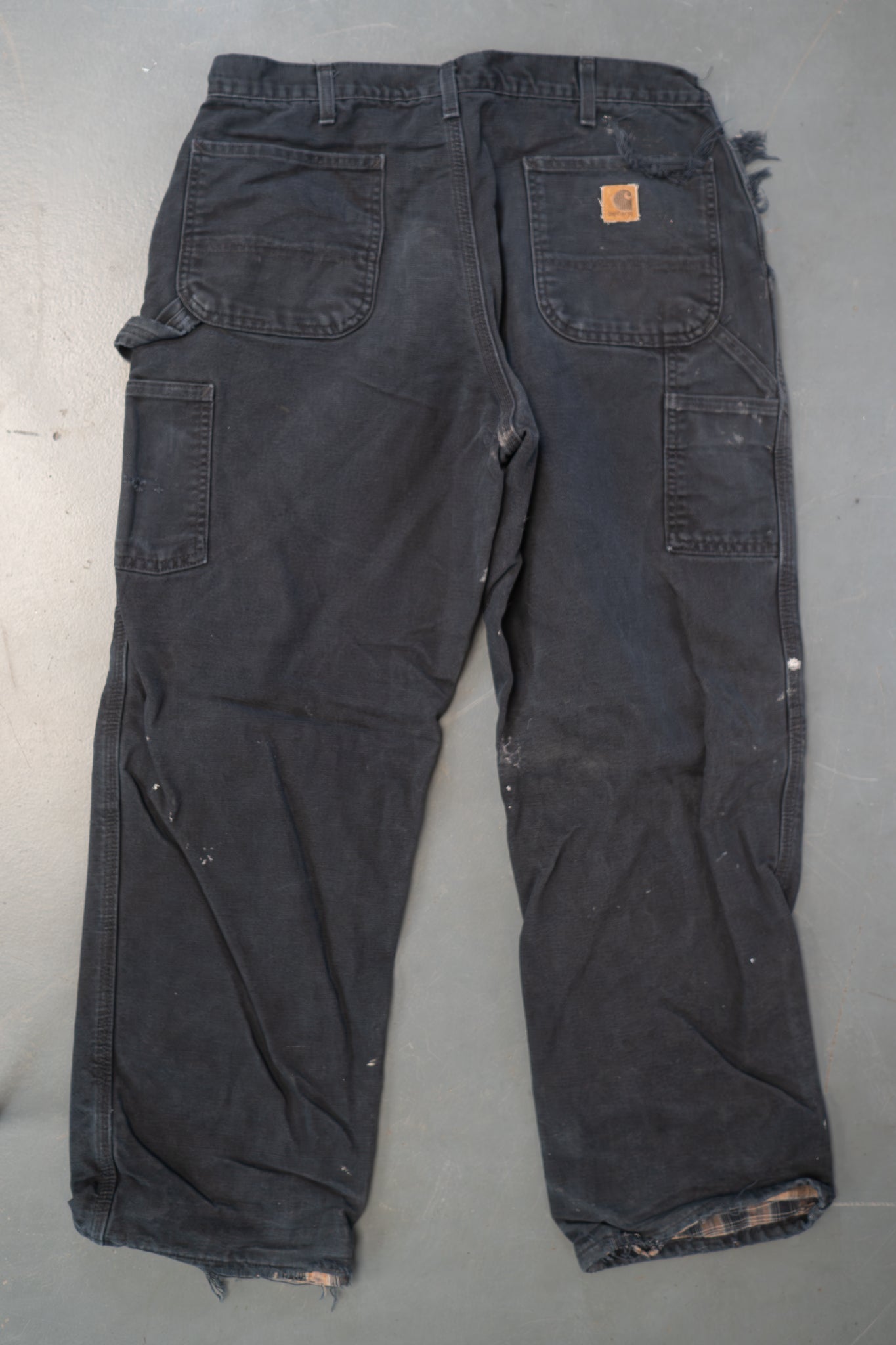 True Vintage Carhartt Carpenter Trousers - Insulated – Black, w34,L30 Regular (1990s)