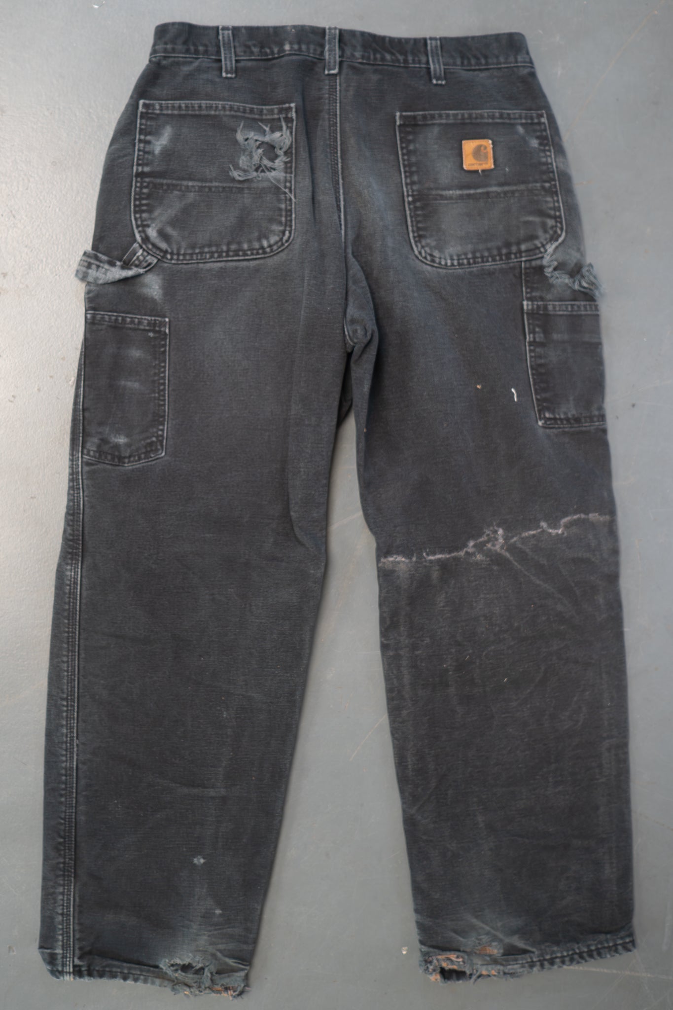 True Vintage Carhartt Carpenter Trousers - Insulated – Black, w30,L29 Regular (1990s)