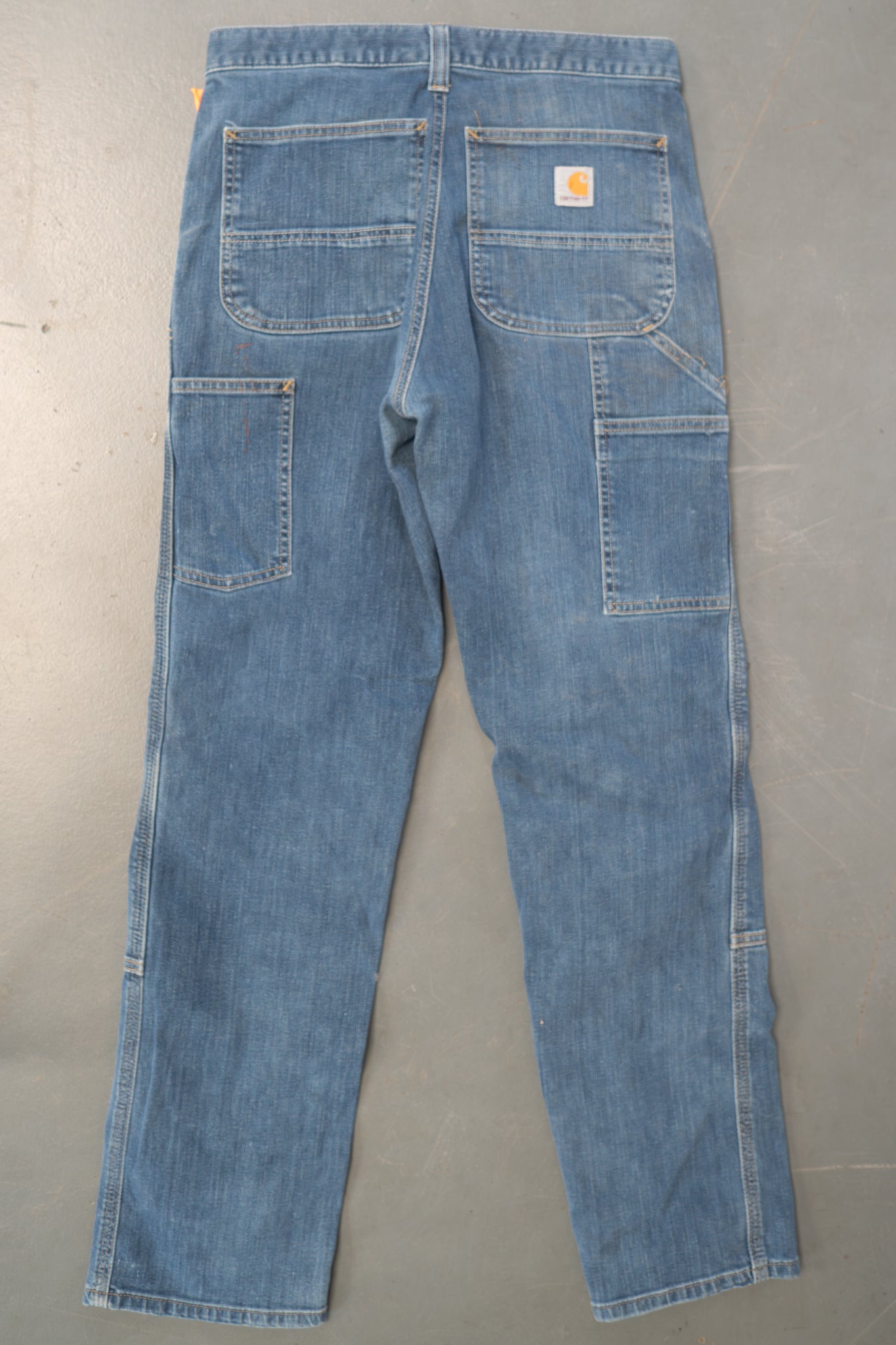 True Vintage Carhartt Carpenter Trousers - Double knee  – Denim, w30,L30 Regular (1990s)