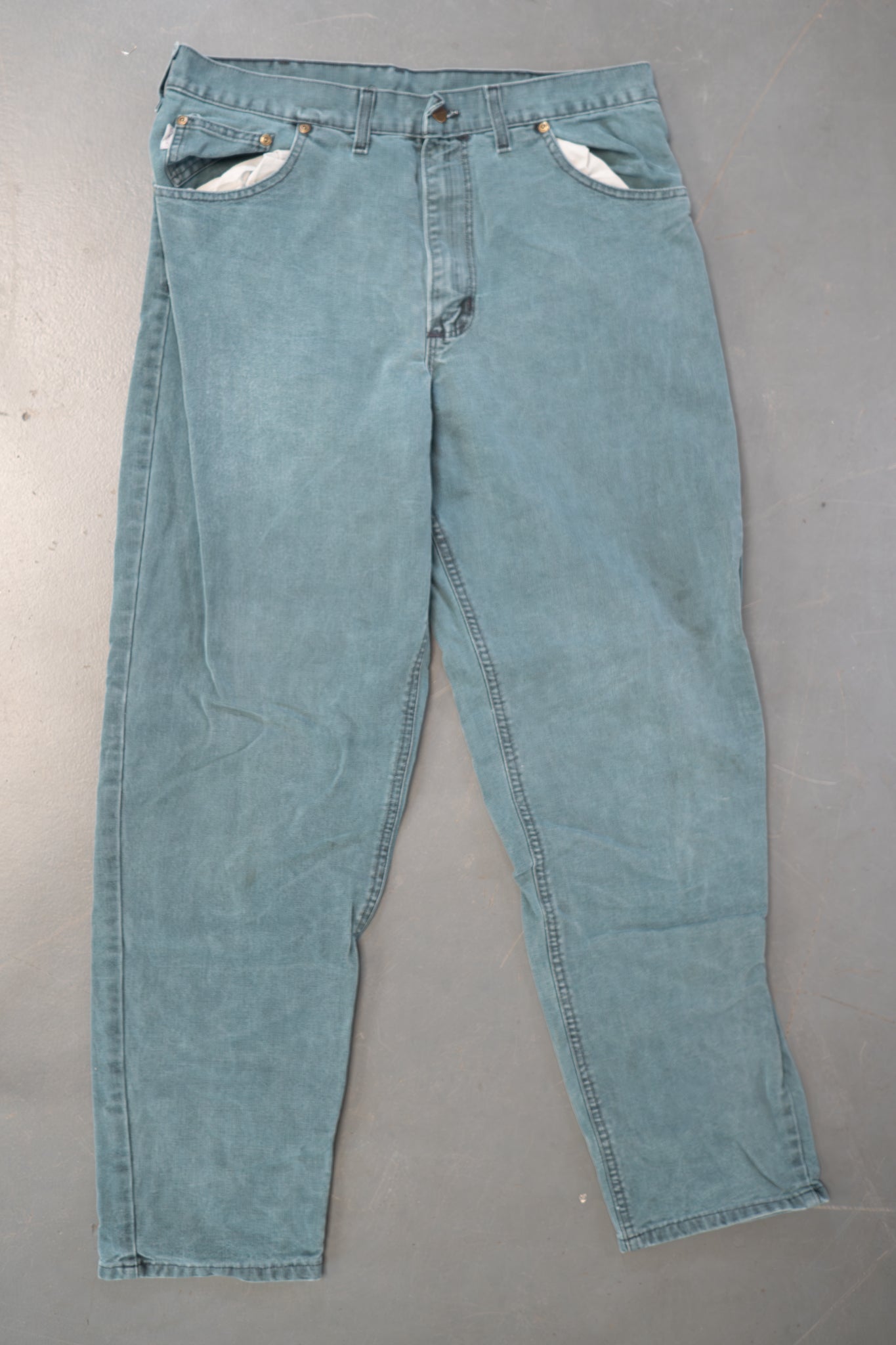 True Vintage Carhartt Carpenter Trousers – Green, w32,L30 Regular (1990s)