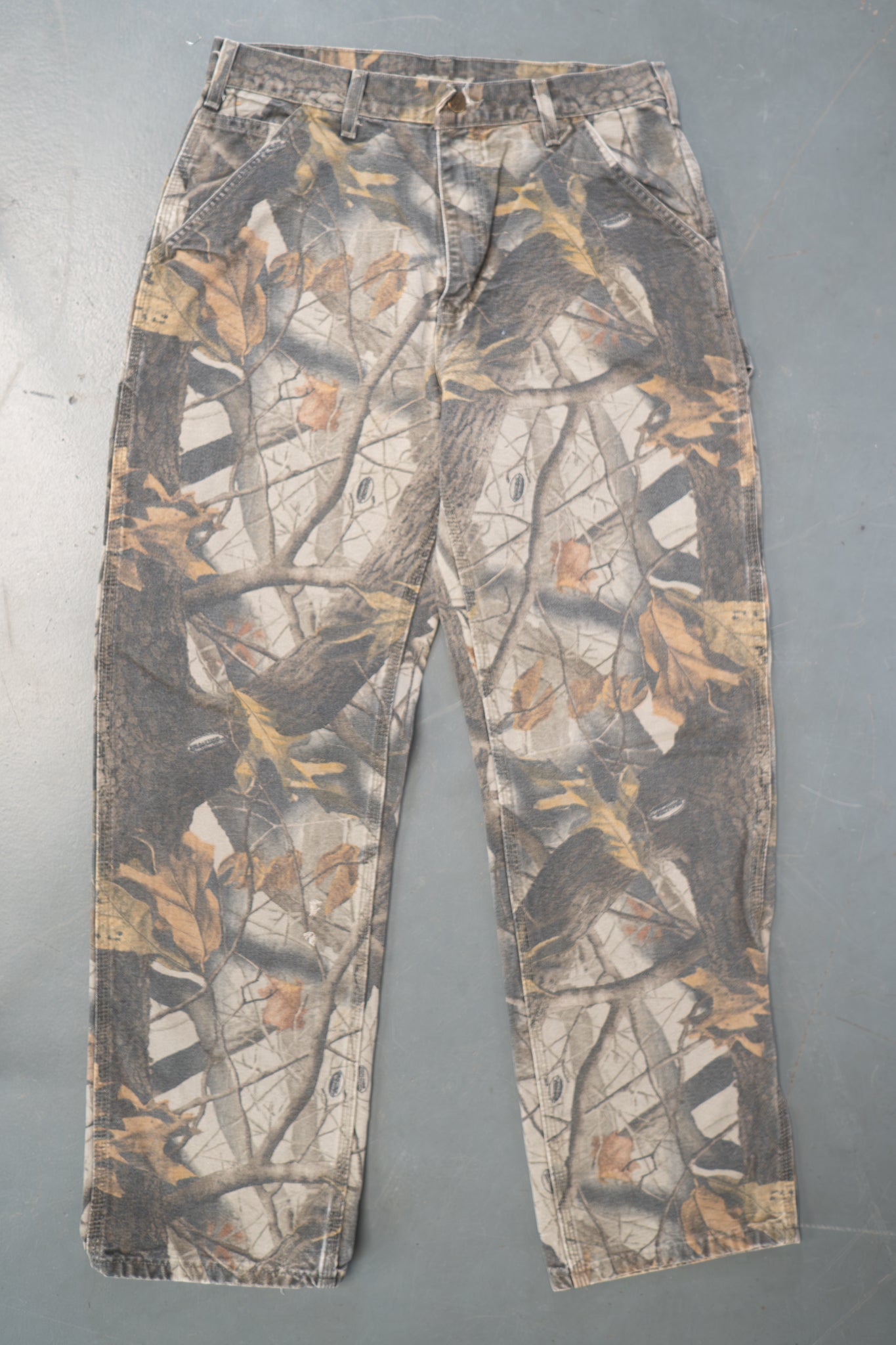 True Vintage Carhartt Carpenter Trousers – Camo - SUPER RARE, w31,L31 Regular (1990s)