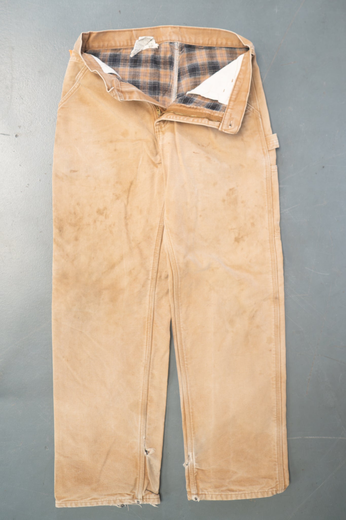 True Vintage Carhartt Carpenter Trousers - Insulated – Tan, w29,L31 Regular (1990s)