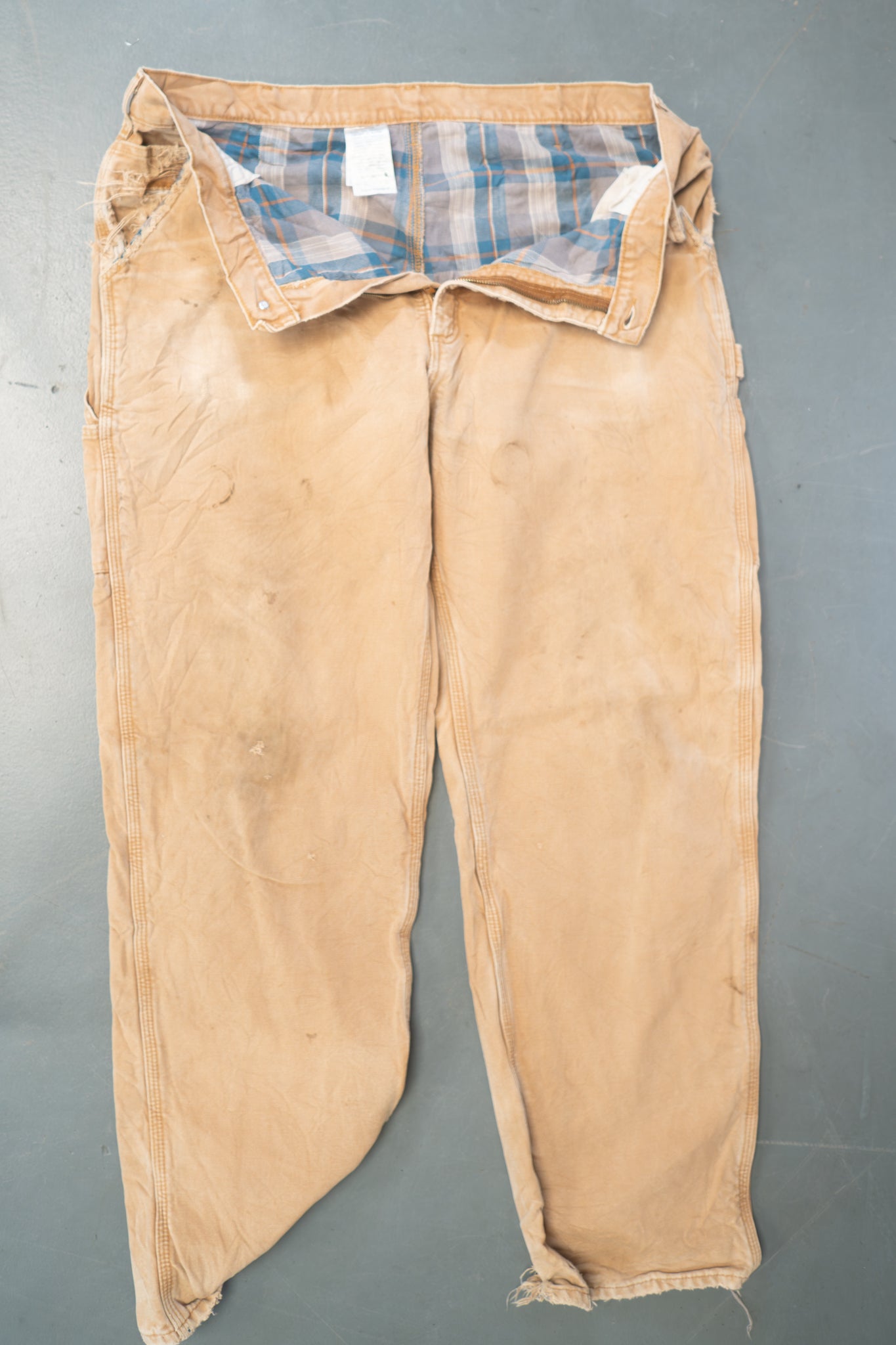True Vintage Carhartt Carpenter Trousers - Insulated – Tan, w38,L33 Regular (1990s)
