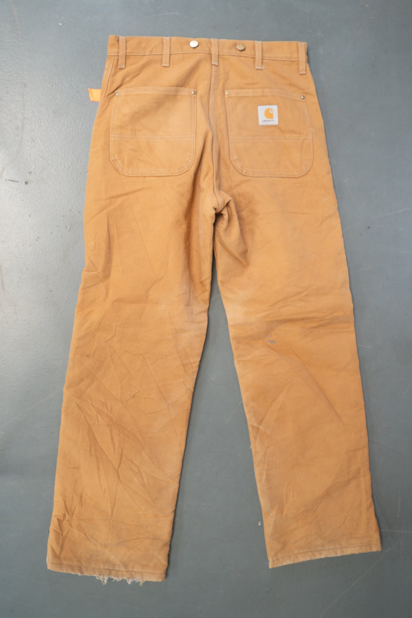 True Vintage Carhartt Carpenter Trousers - Insulated – Tan, w32,L31 Regular (1990s)