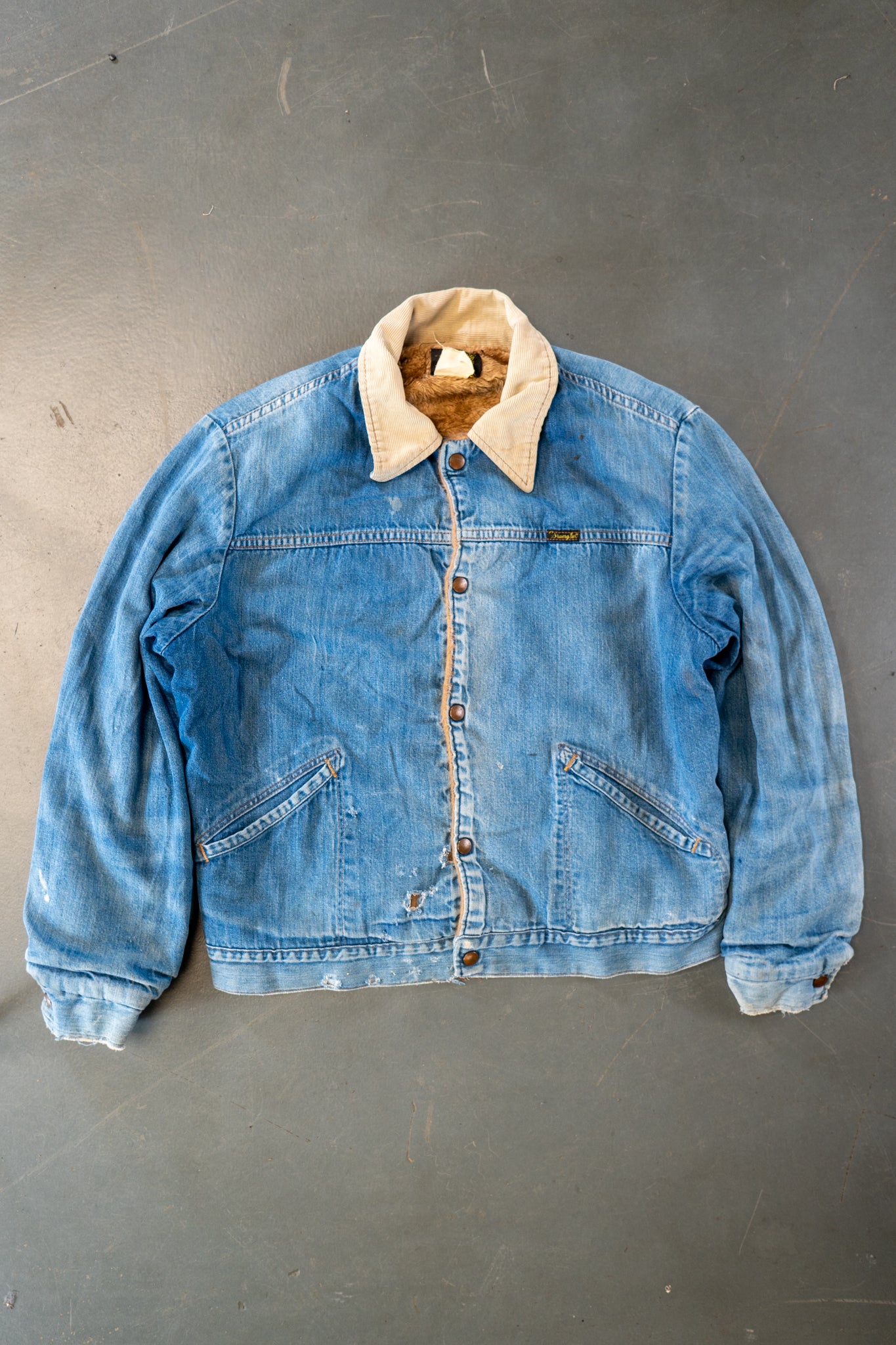 Vintage Wrangler Sherpa Fleece Lined Denim Jacket - XL