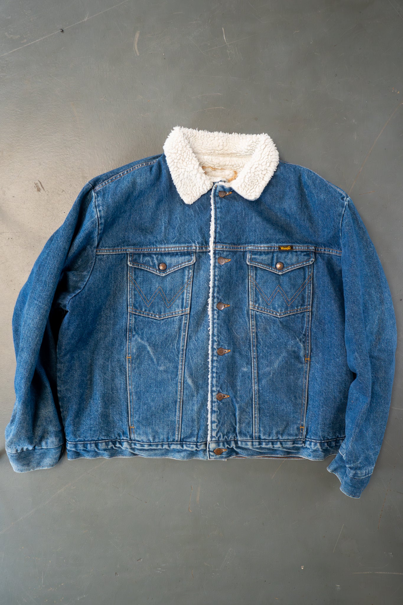 Vintage Wrangler Sherpa Fleece Lined Denim Jacket - 2XL