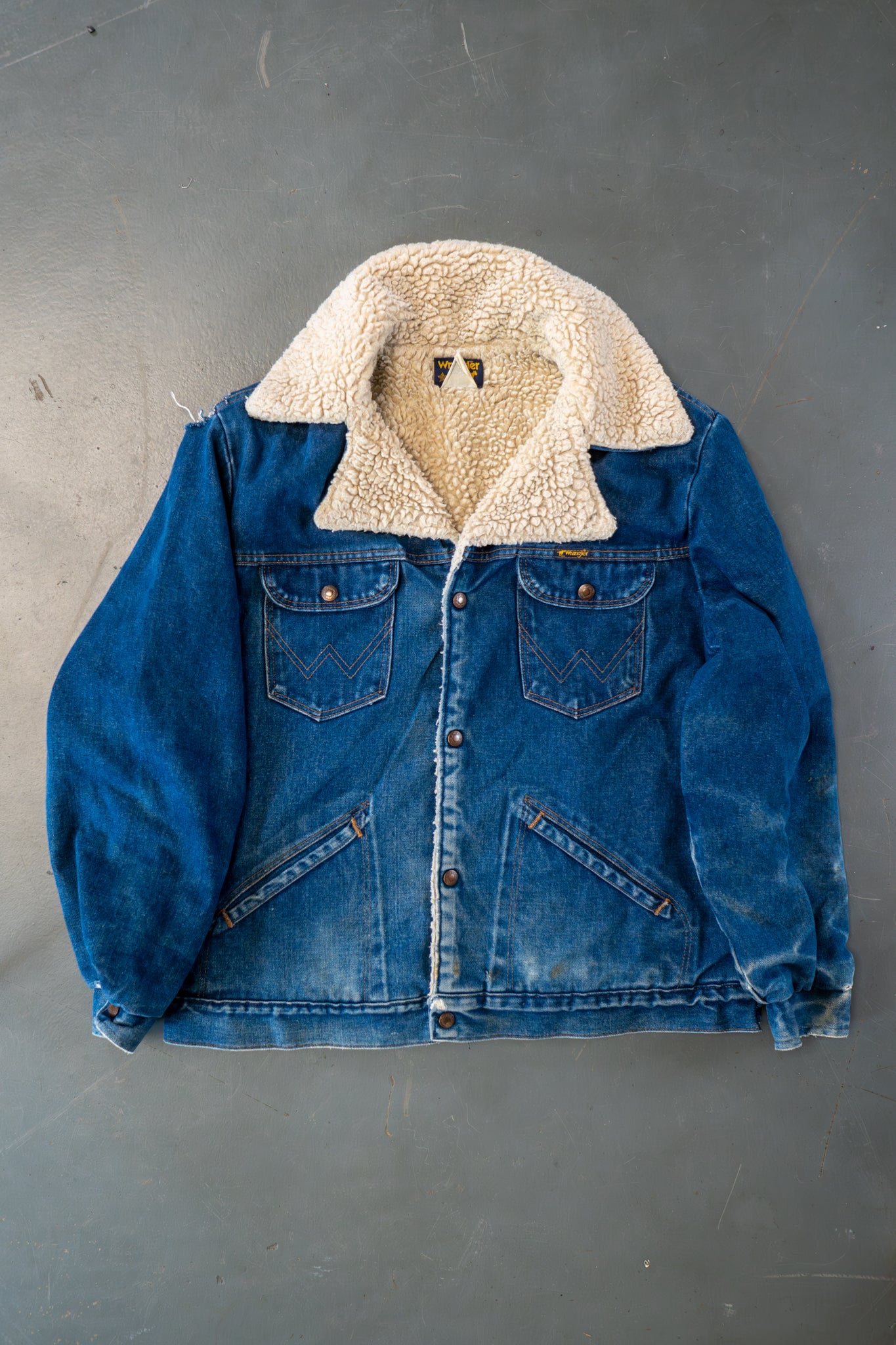 Vintage Wrangler Sherpa Fleece Lined Denim Jacket - XL