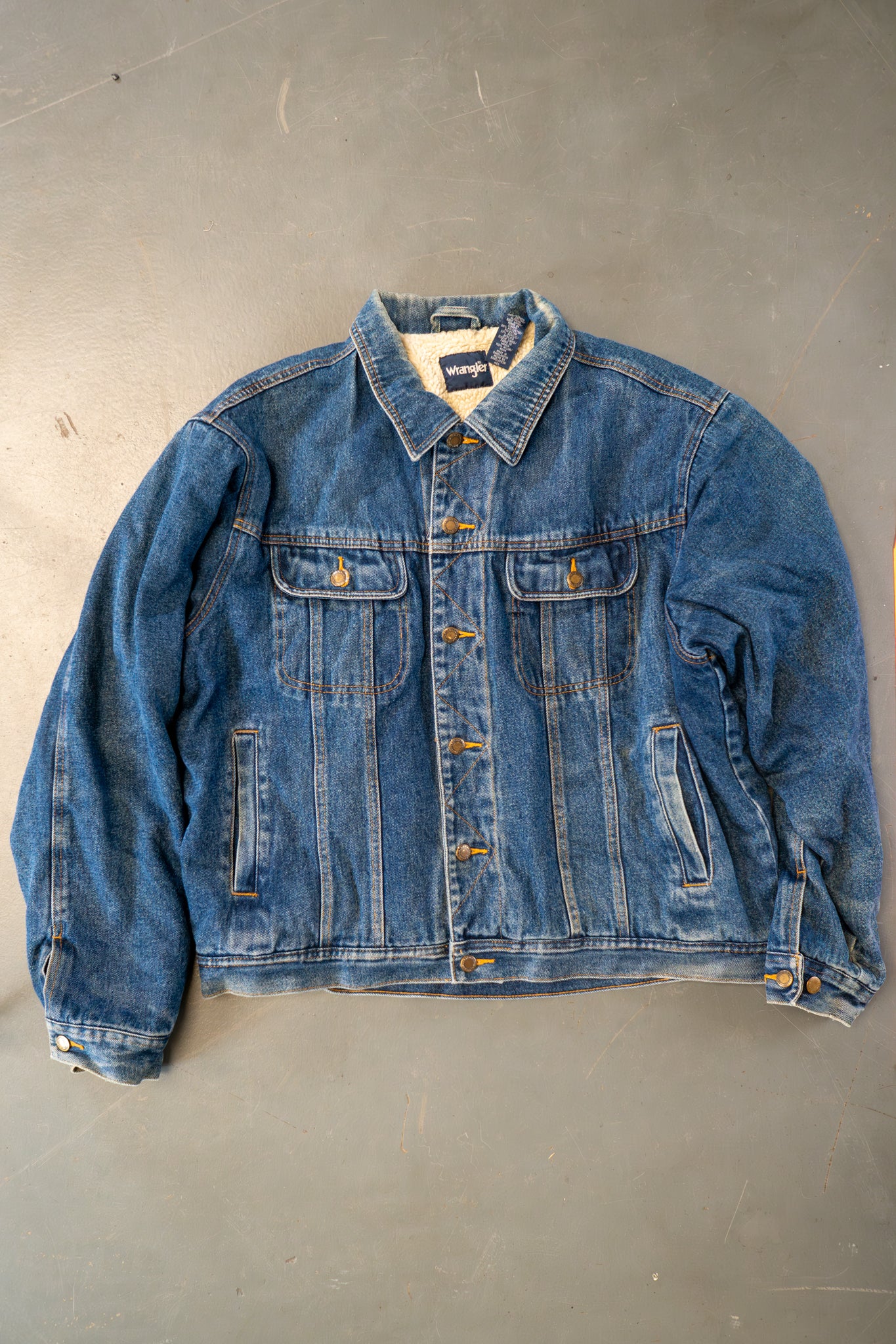 Vintage Wrangler Sherpa Fleece Lined Denim Jacket - XXL