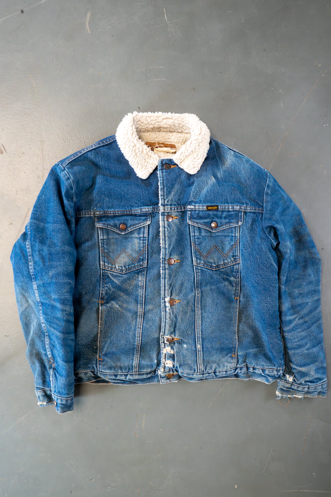 Vintage Wrangler Sherpa Fleece Lined Denim Jacket - XXL