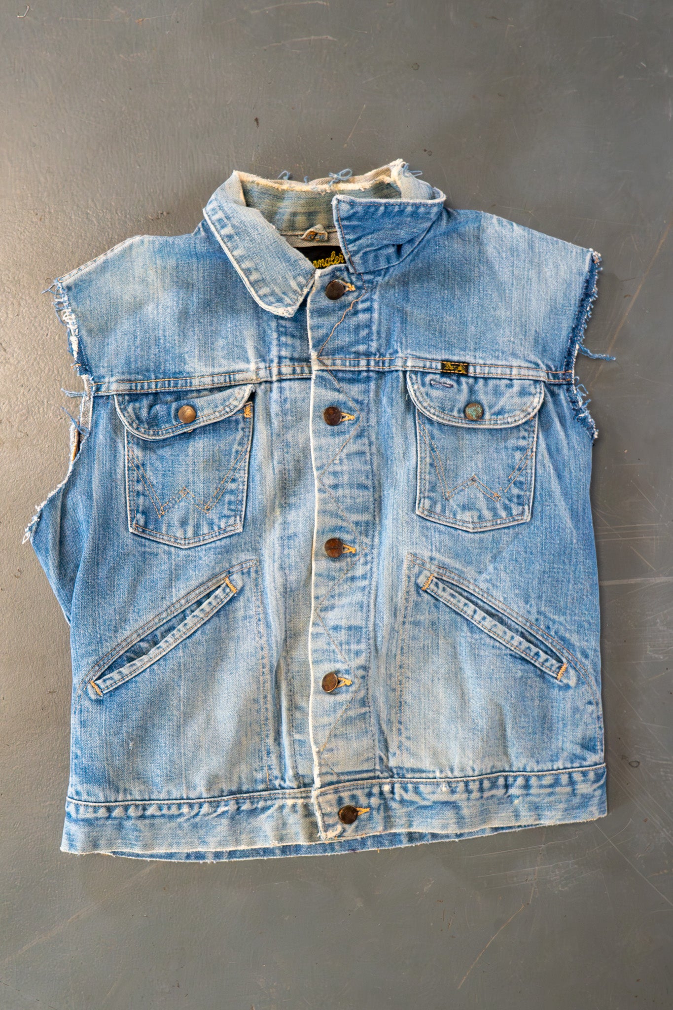 Vintage Wrangler Trucker Denim Vest / Gilet - L