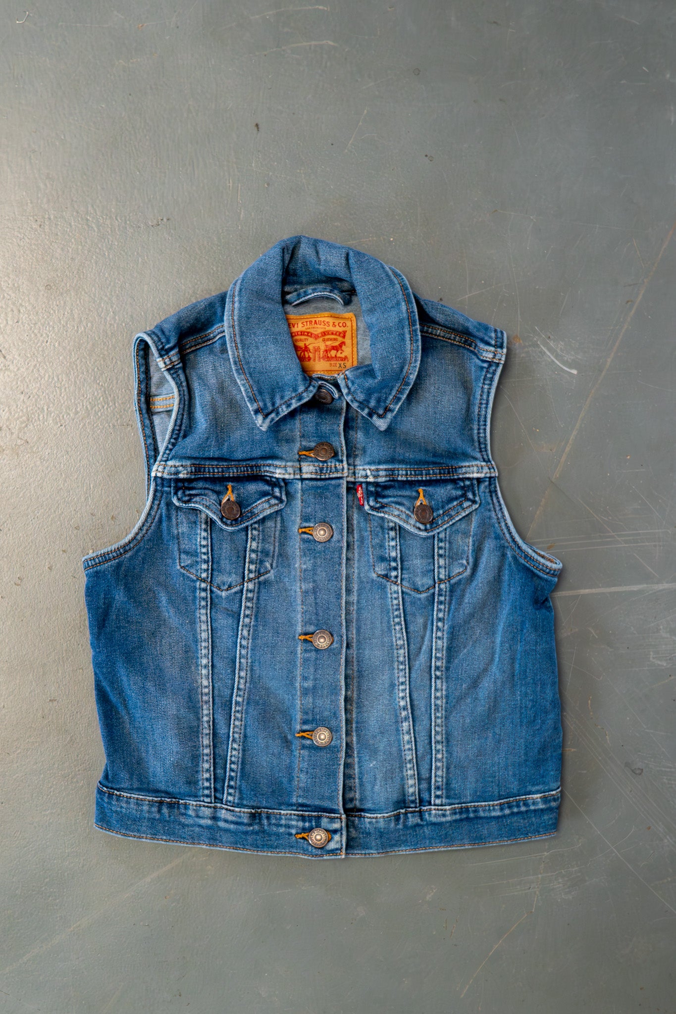 Vintage Levi's Trucker Denim Vest / Gilet - S