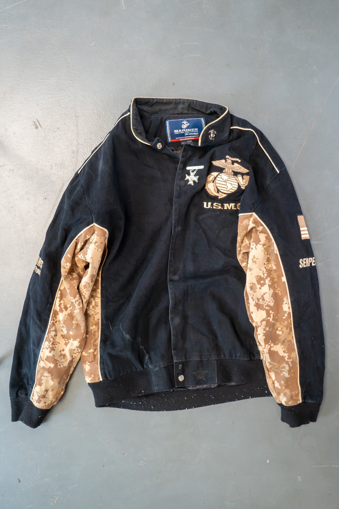 Vintage Marines Black Jacket – 80s/90s - XXL