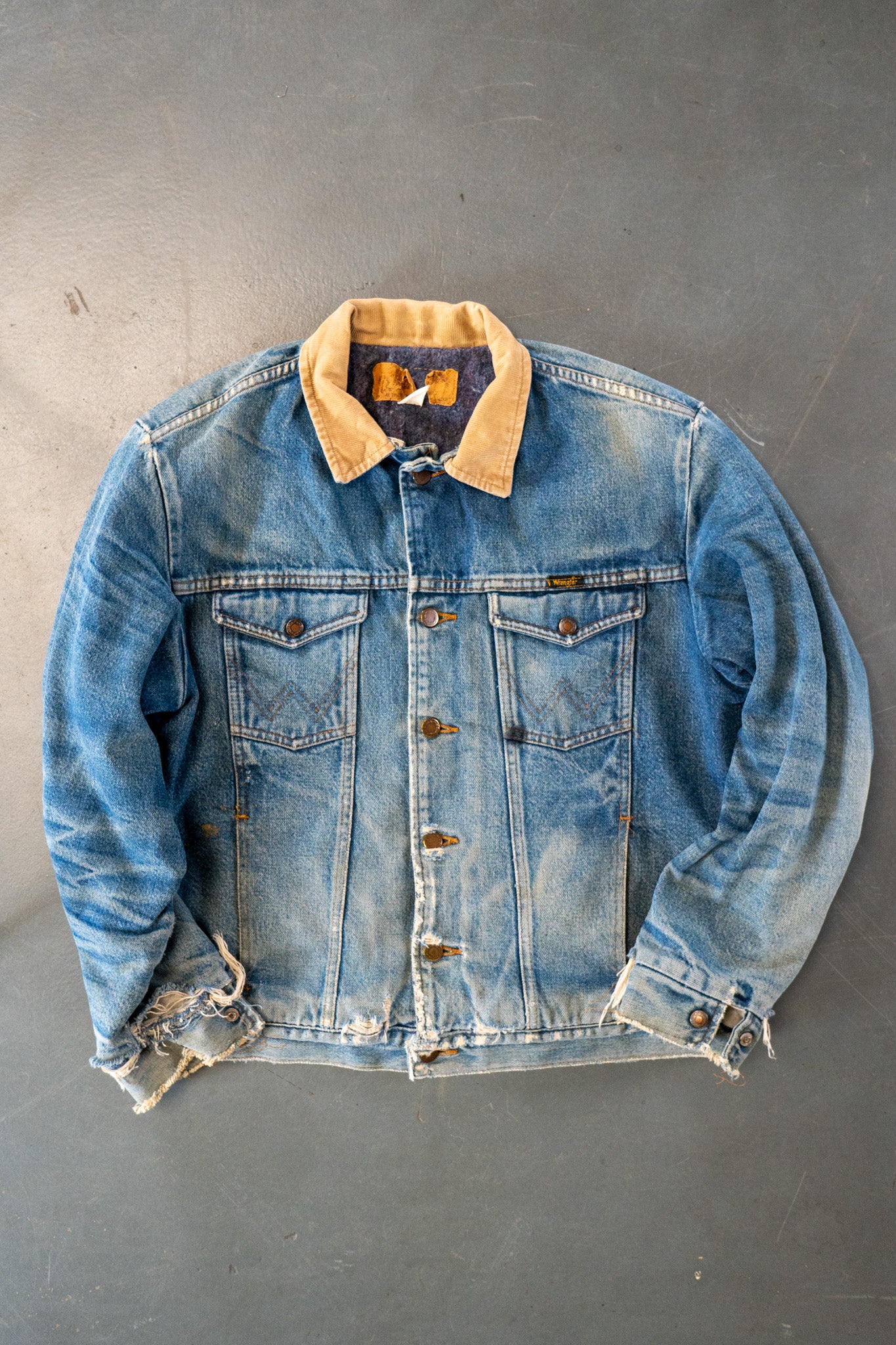 Vintage Wrangler Blanket Lined Denim Jacket W25 L25.5 | 90s Y2K 