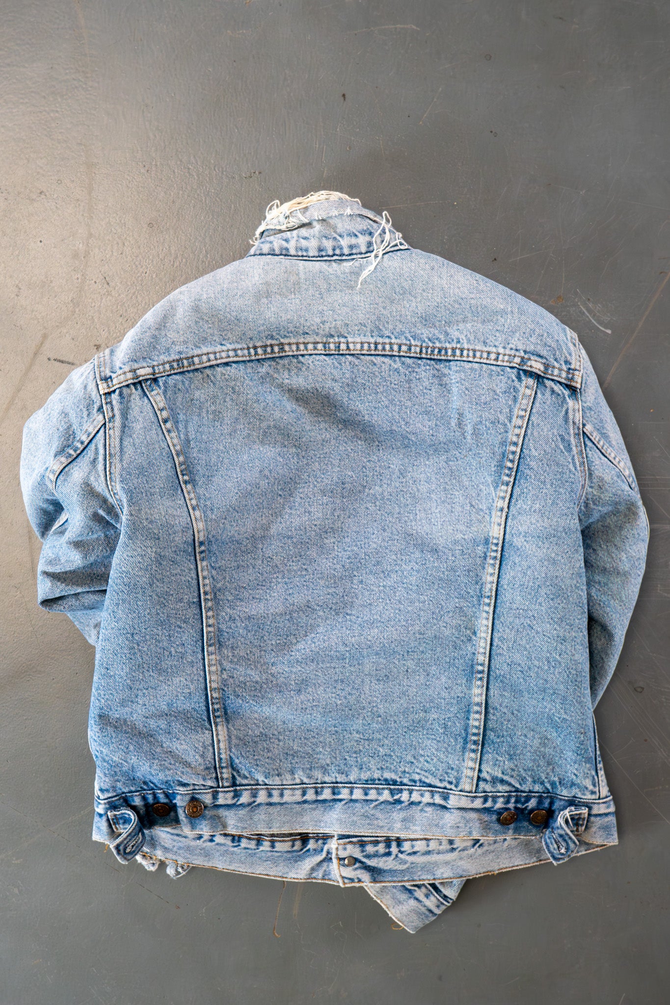 Vintage Levi's Checked Blanket Lined Denim Jacket - L