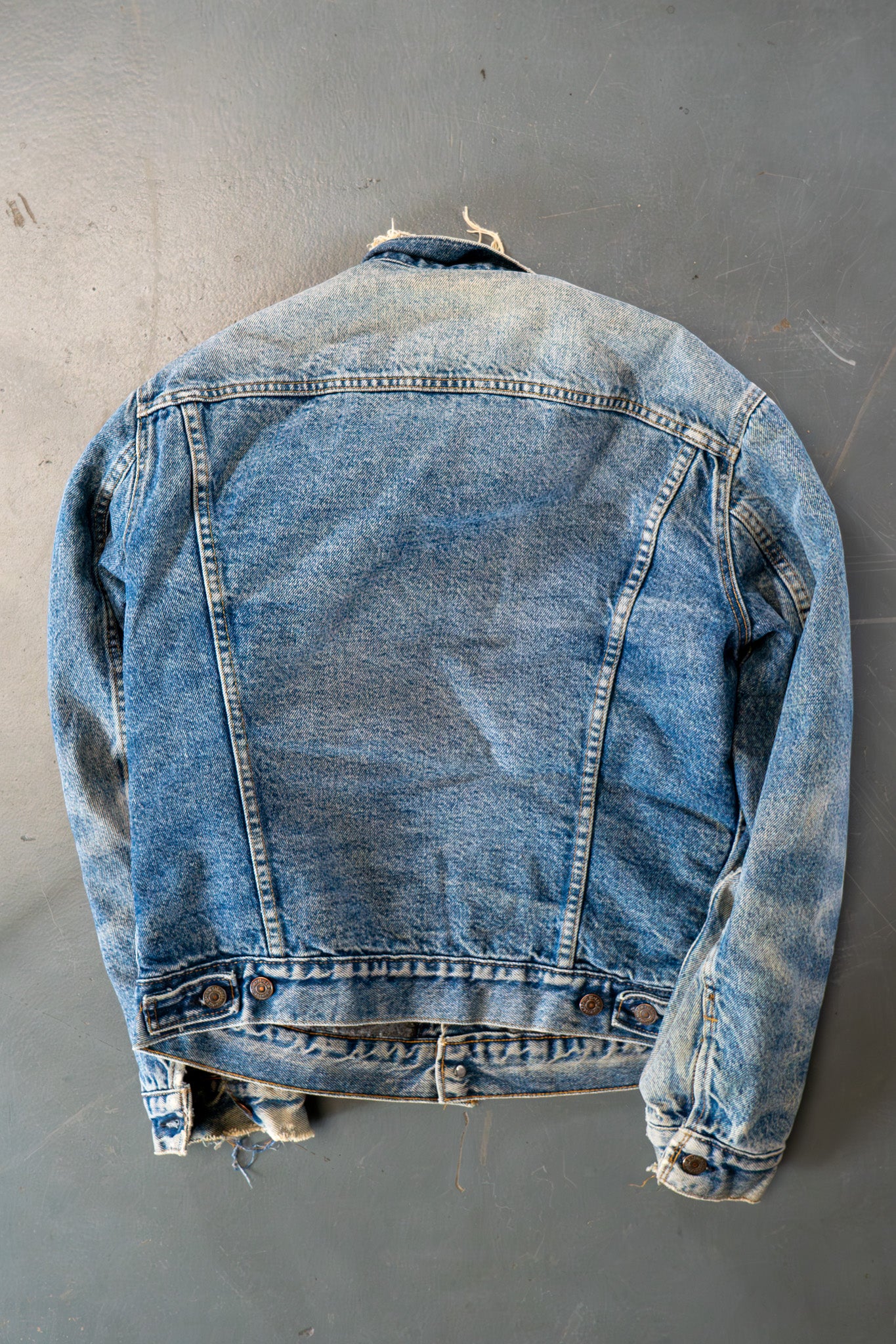Vintage Levi's Checked Blanket Lined Denim Jacket - L