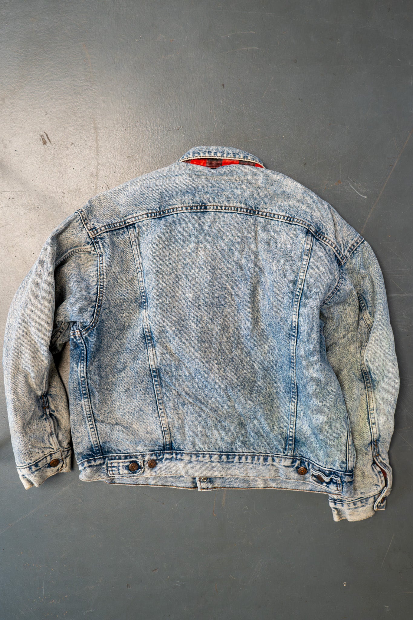 Vintage Levi's Checked Blanket Lined Denim Jacket - XXL