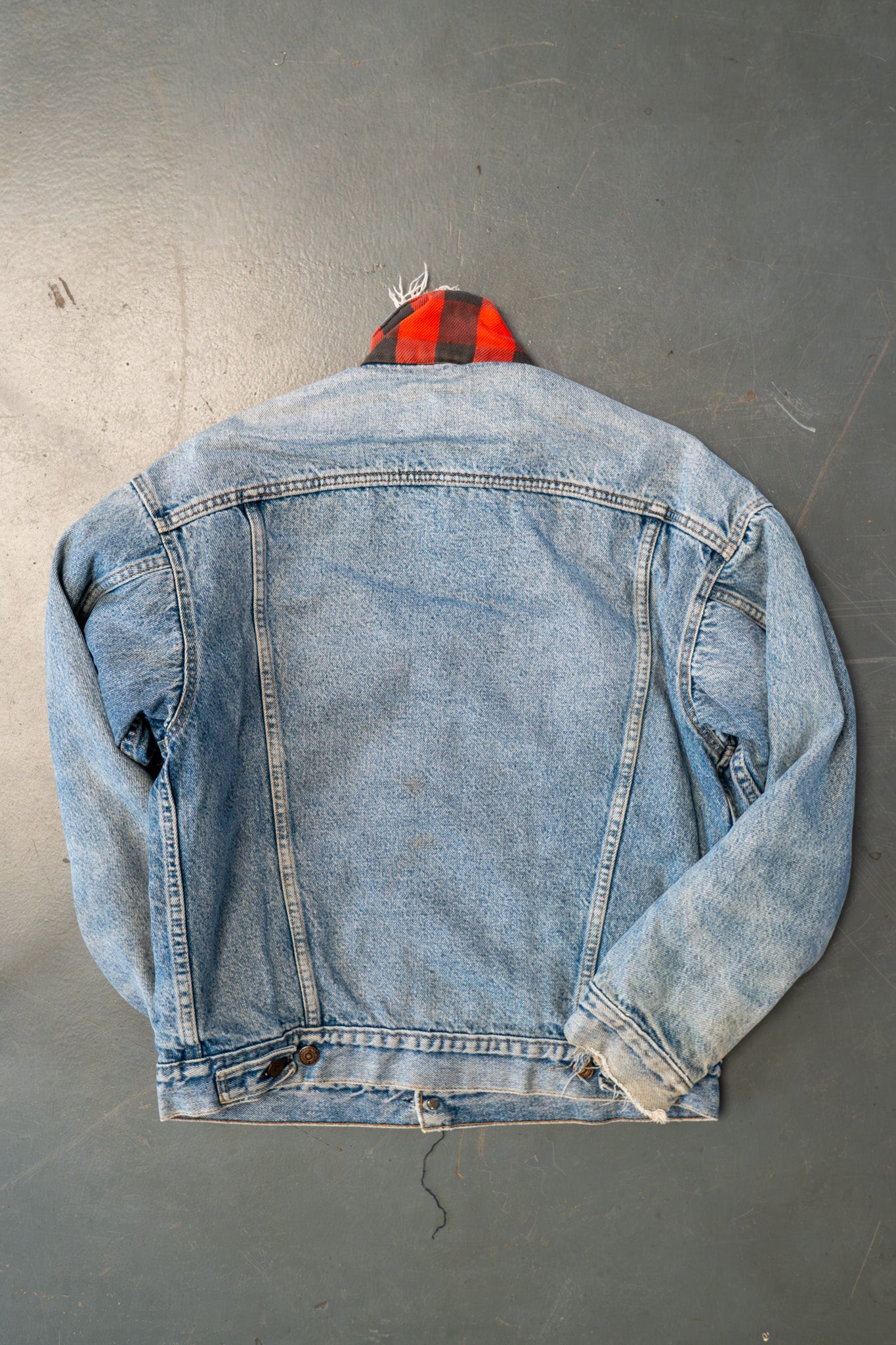 Vintage Levi's Checked Blanket Lined Denim Jacket - XL