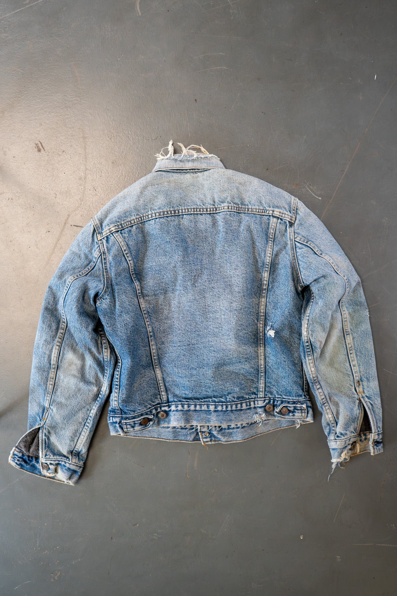 Vintage Levi's Checked Blanket Lined Denim Jacket - M