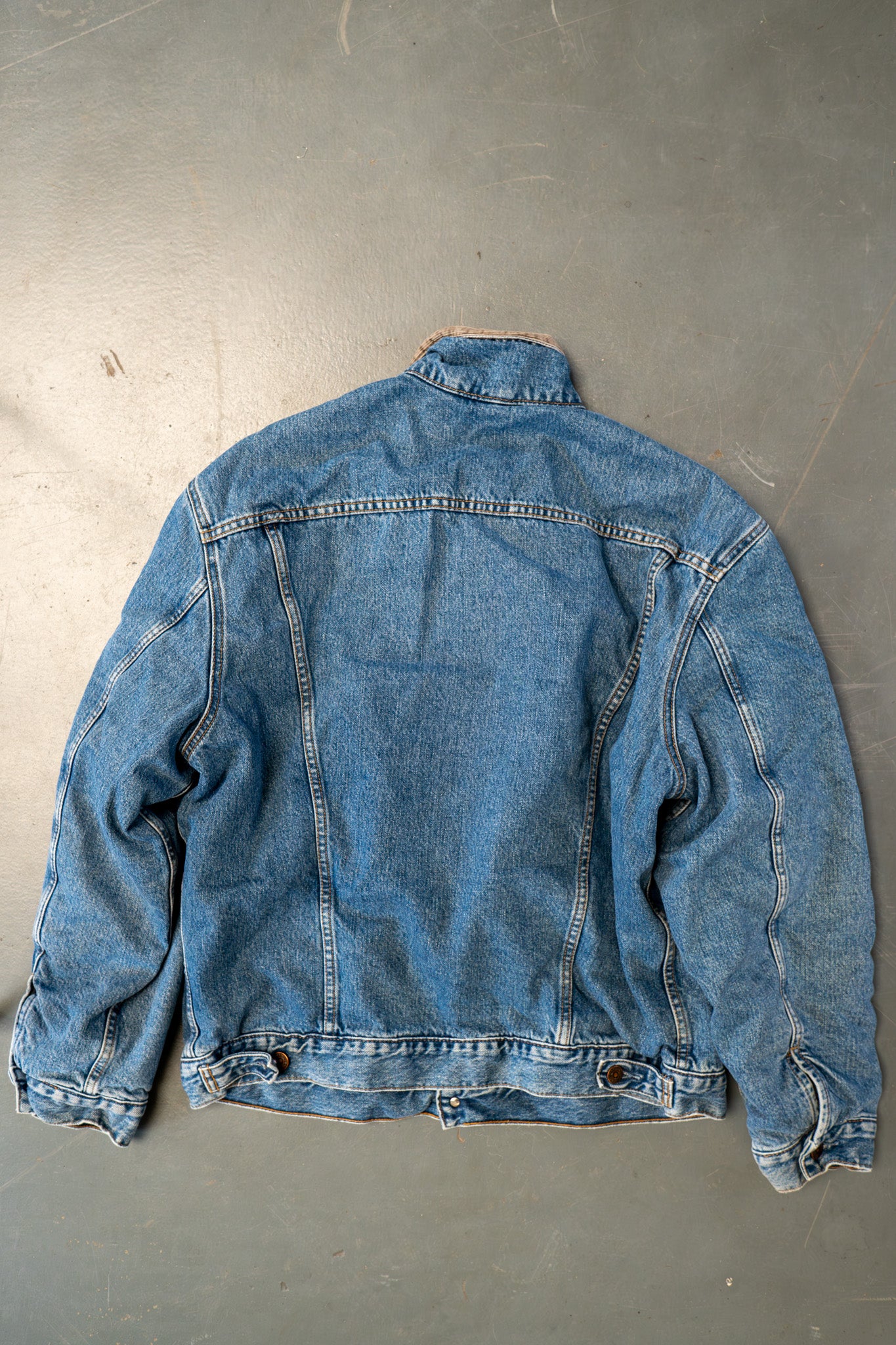 Vintage Levi's Checked Blanket Lined Denim Jacket - XXL