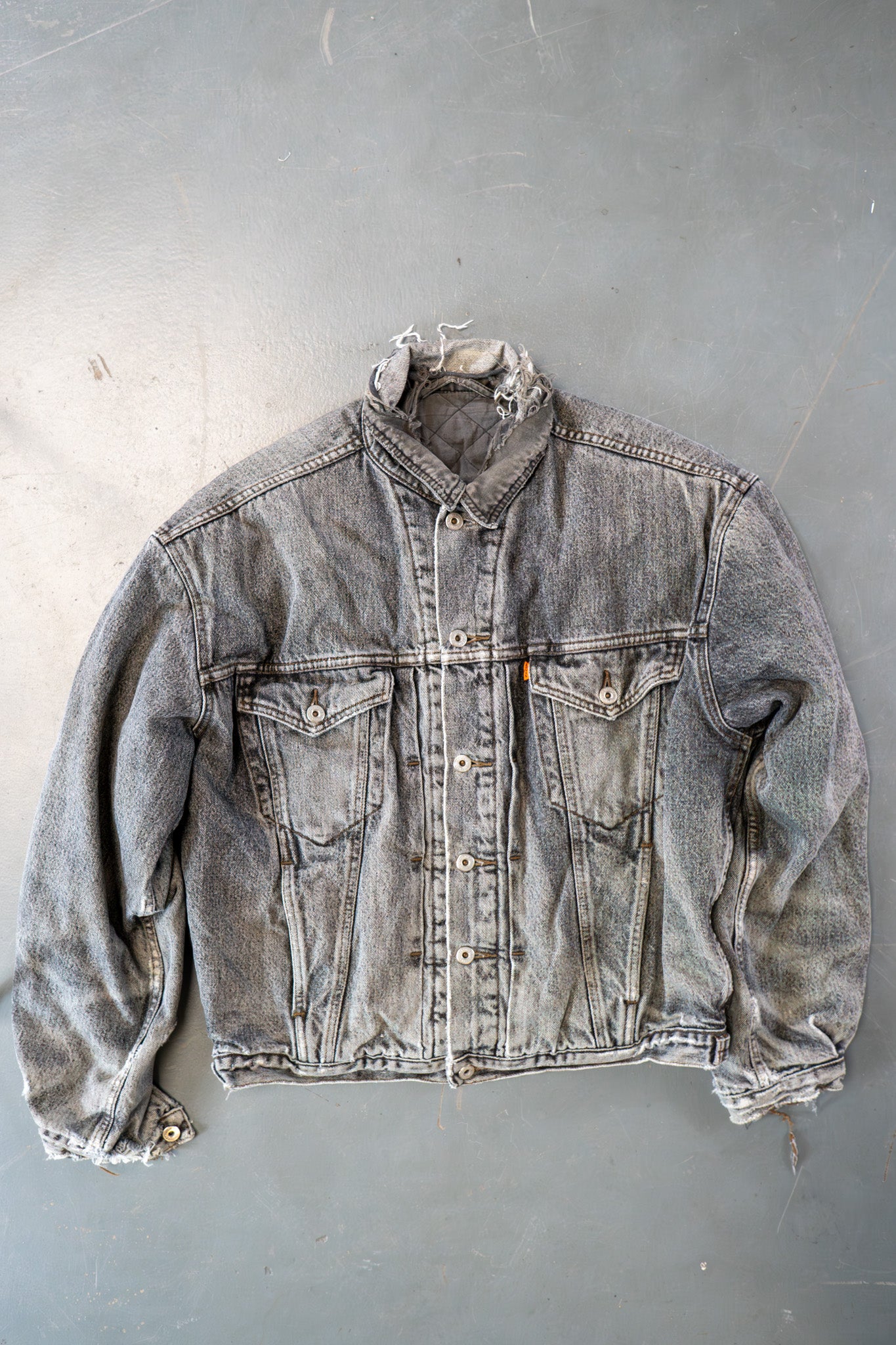 Vintage Levi's Checked Blanket Lined Denim Jacket - XXL