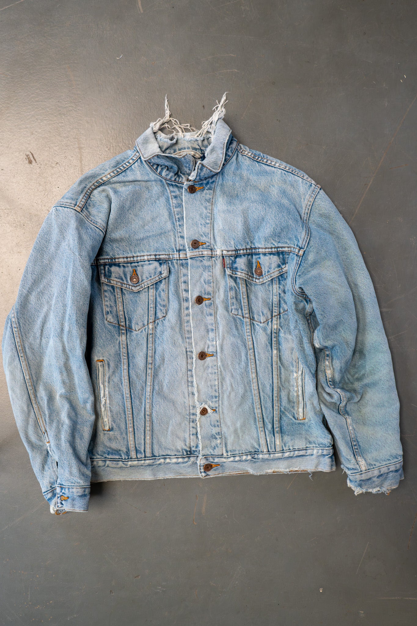 Vintage Levi's Checked Blanket Lined Denim Jacket - XL