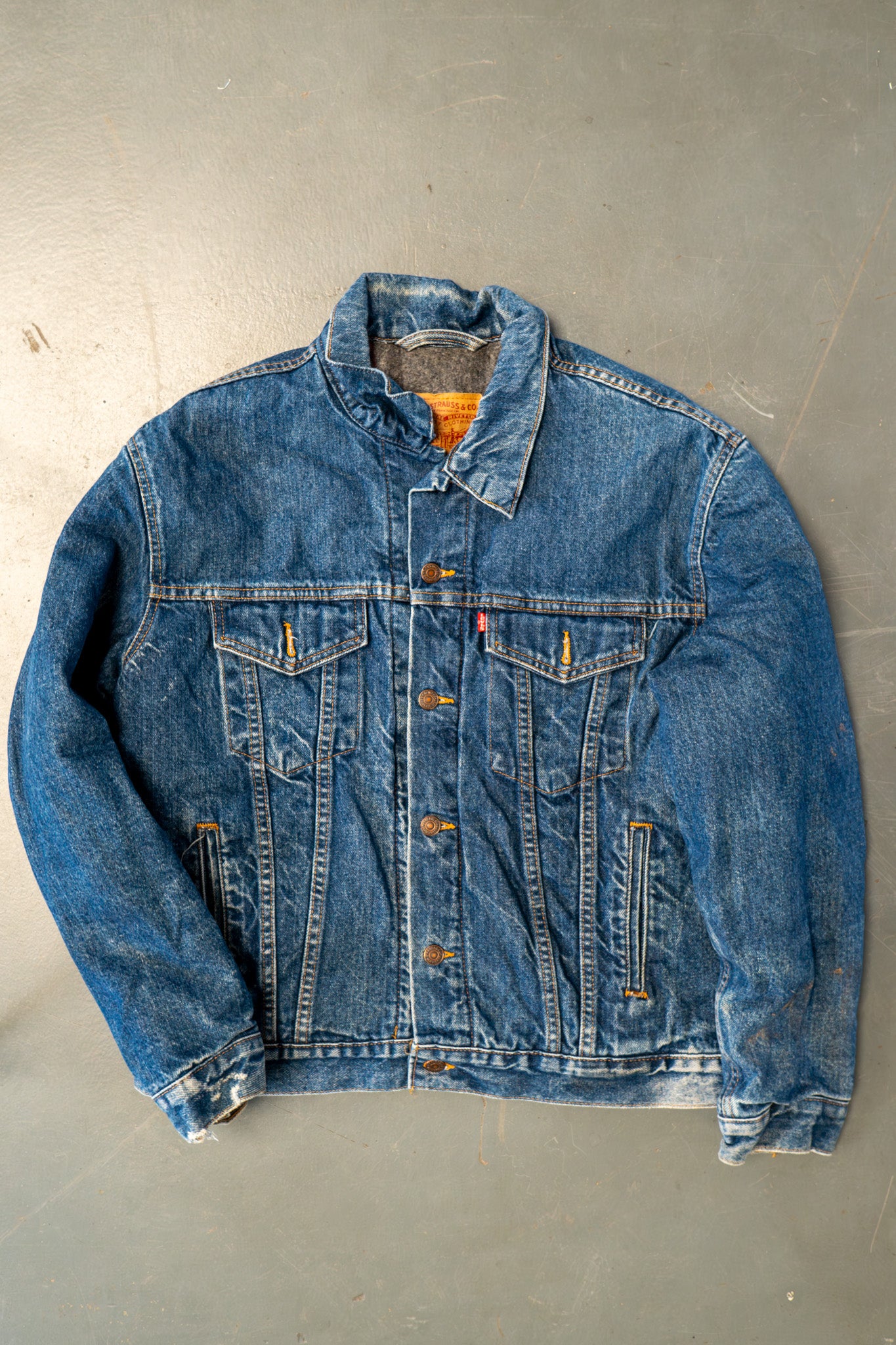 Vintage Levi's Checked Blanket Lined Denim Jacket - XXL