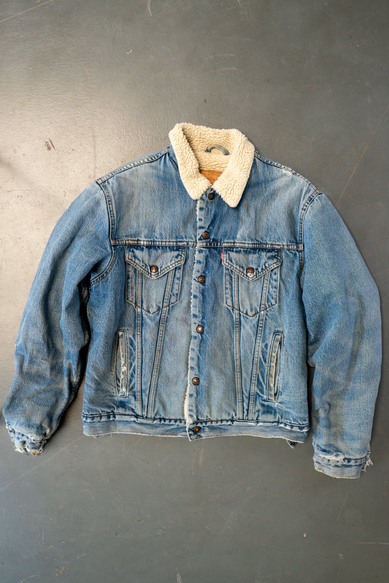 Vintage Levi's Sherpa Fleece Lined Denim Jacket - L