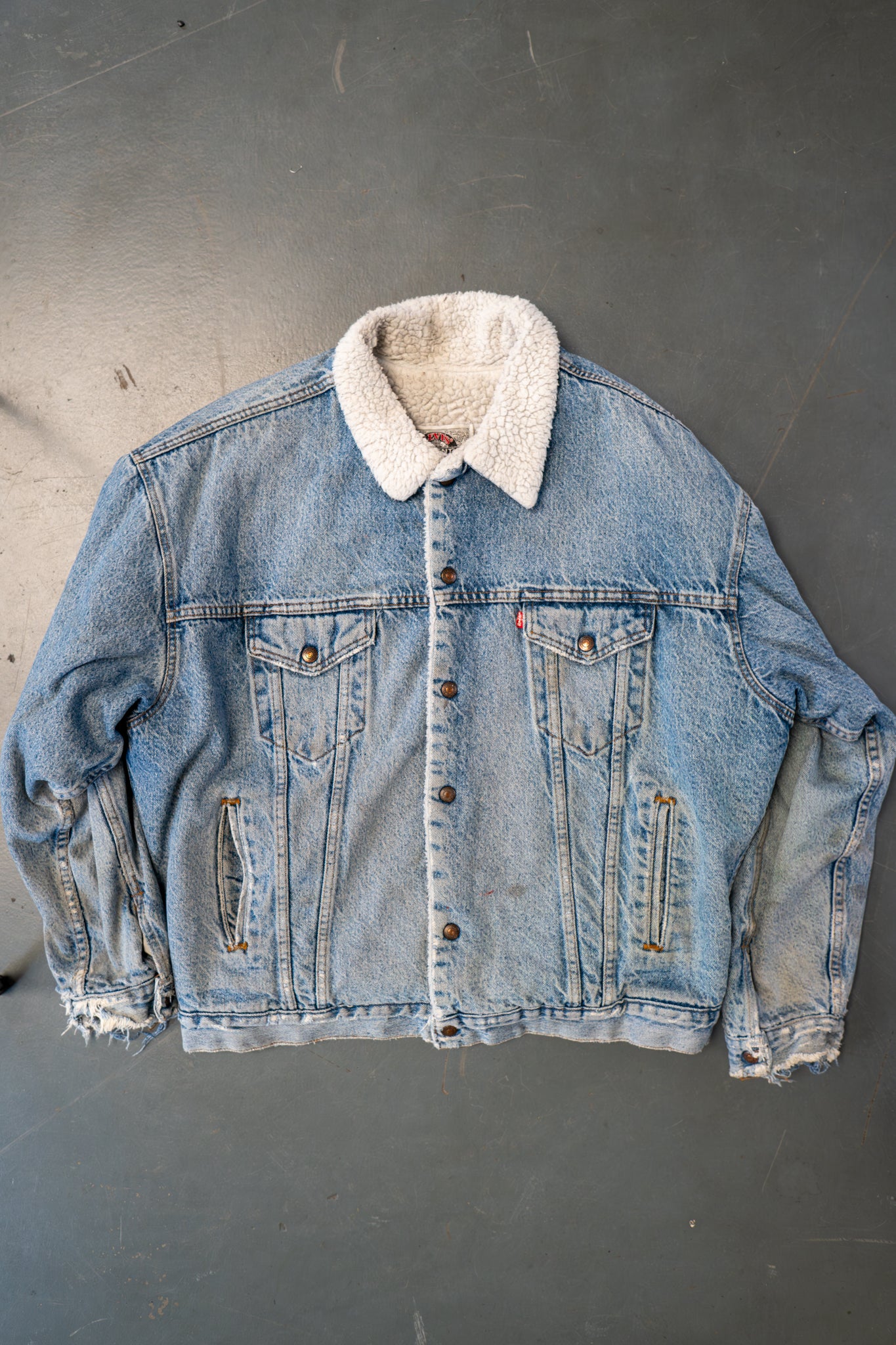 Vintage Levi's Sherpa Fleece Lined Denim Jacket - XXL