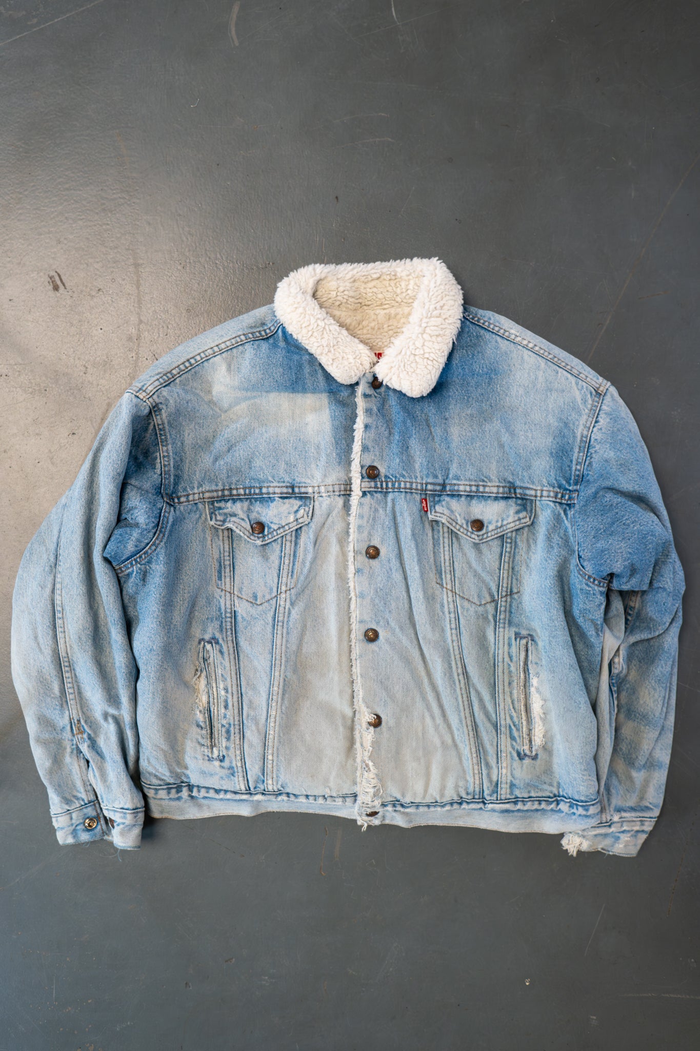 Vintage Levi's Sherpa Fleece Lined Denim Jacket - XXL
