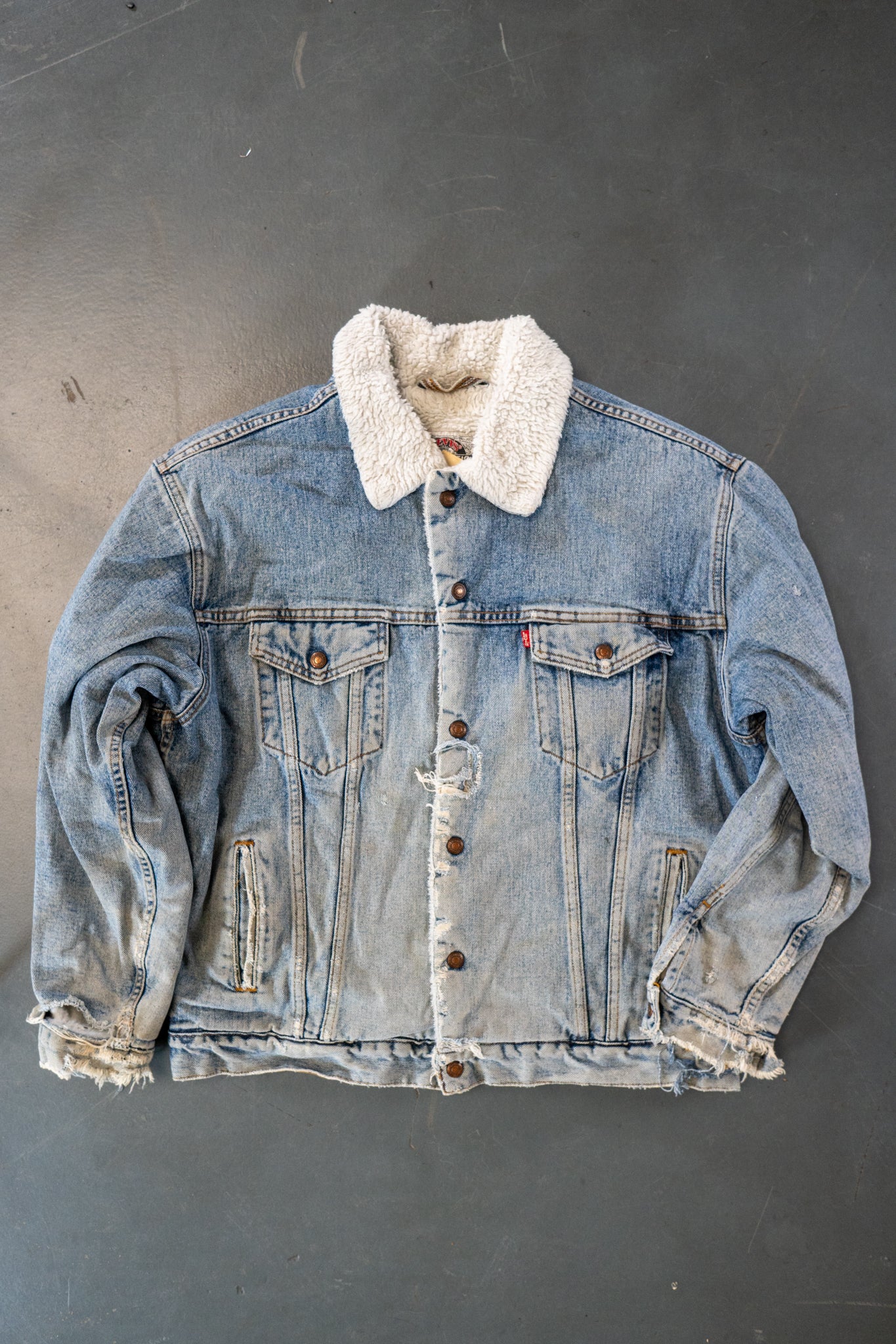 Vintage Levi's Sherpa Fleece Lined Denim Jacket - XXL