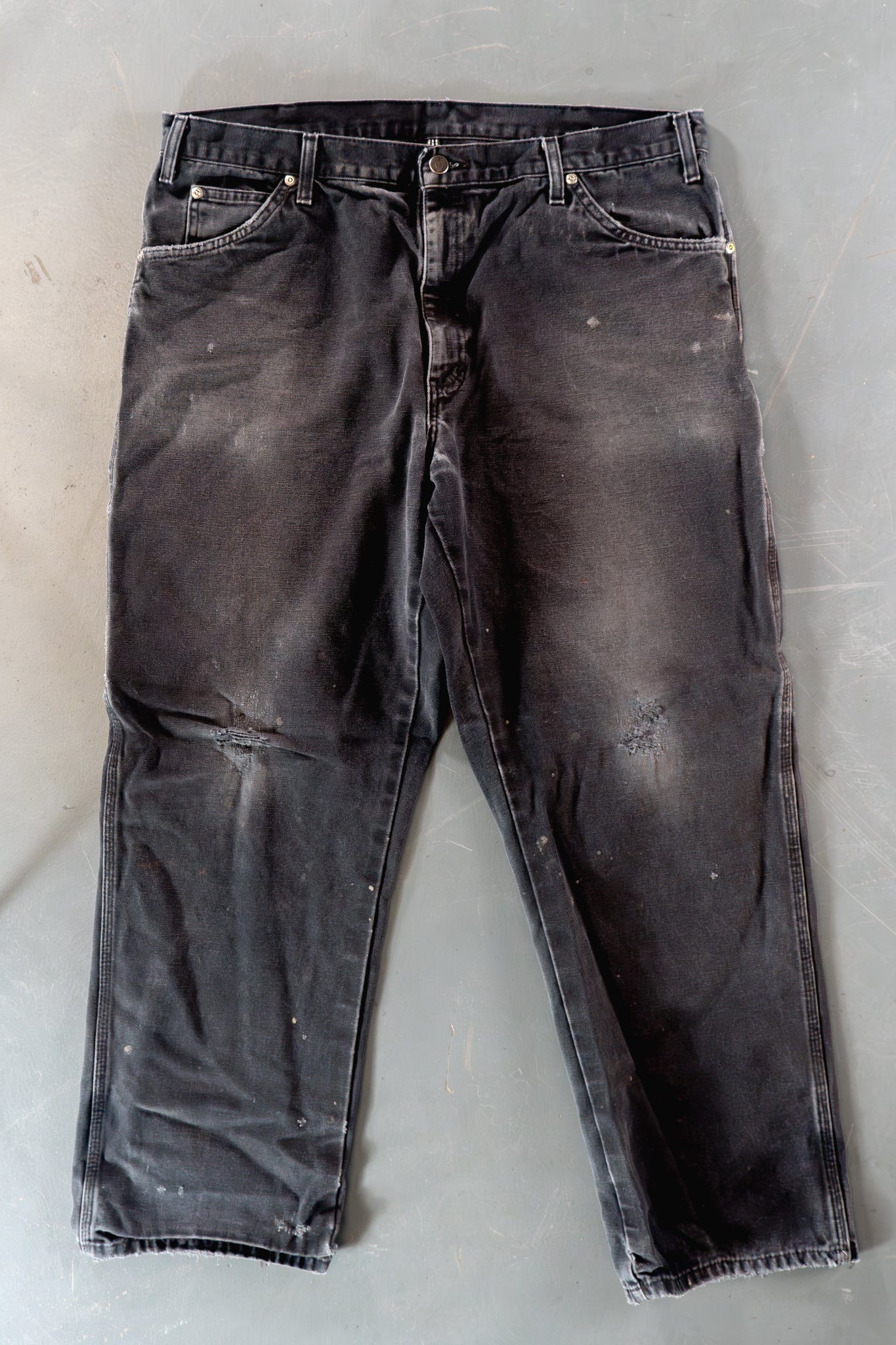 Dickies Vintage Carpenter Baggy Trousers– 90s Y2K - Black - W36, L28